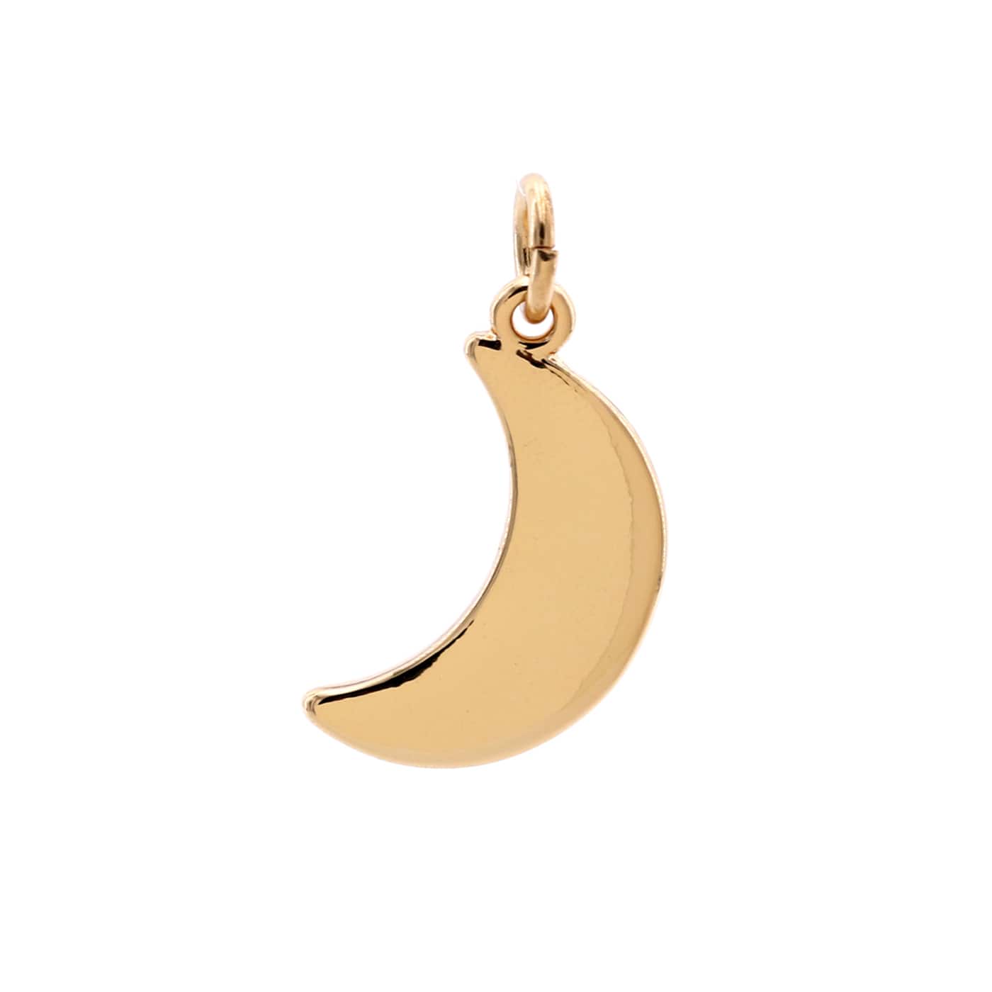 12 Pack: Charmalong™ 14K Gold Plated Moon Charm by Bead Landing™