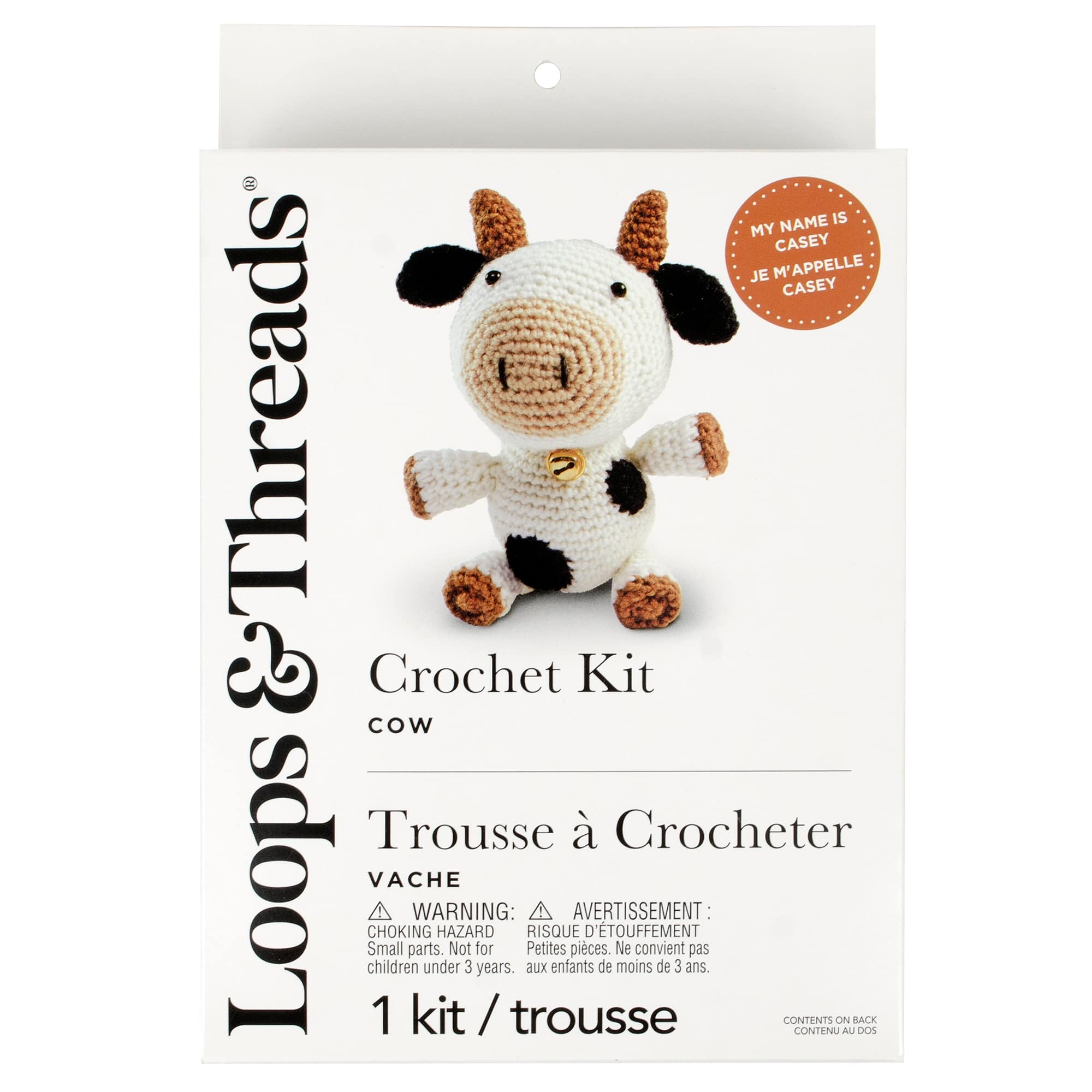 Intermediate Cow Amigurumi Crochet Kit by Loops & Threads®