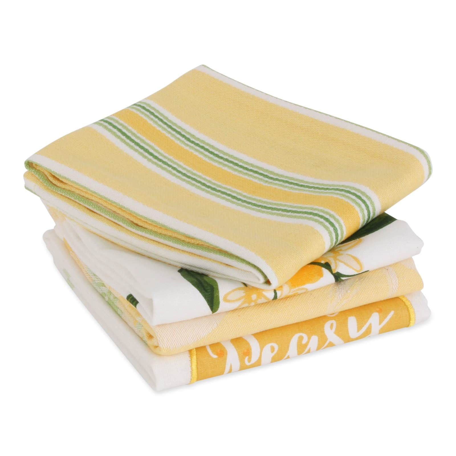 DII&#xAE; Lemon Bliss Kitchen Textiles Dishtowel Set