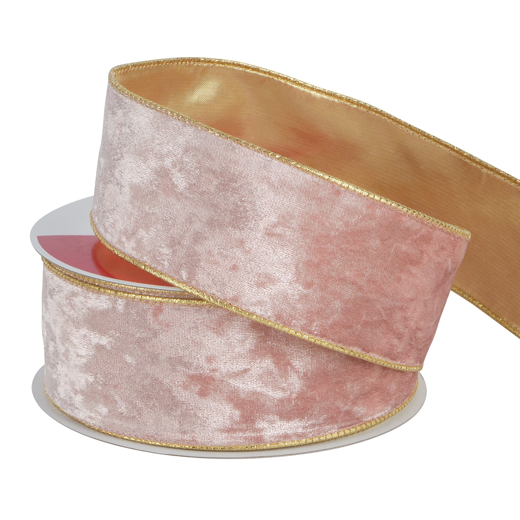 2.5&#x22; x 20yd. Blush Velvet Wired Ribbon by Celebrate It&#xAE; Christmas