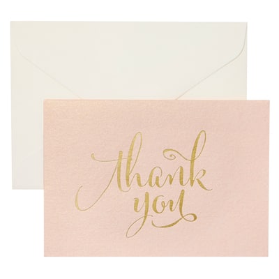 Blush & Gold Thank You Cards & Envelopes By Celebrate It™ | Michaels