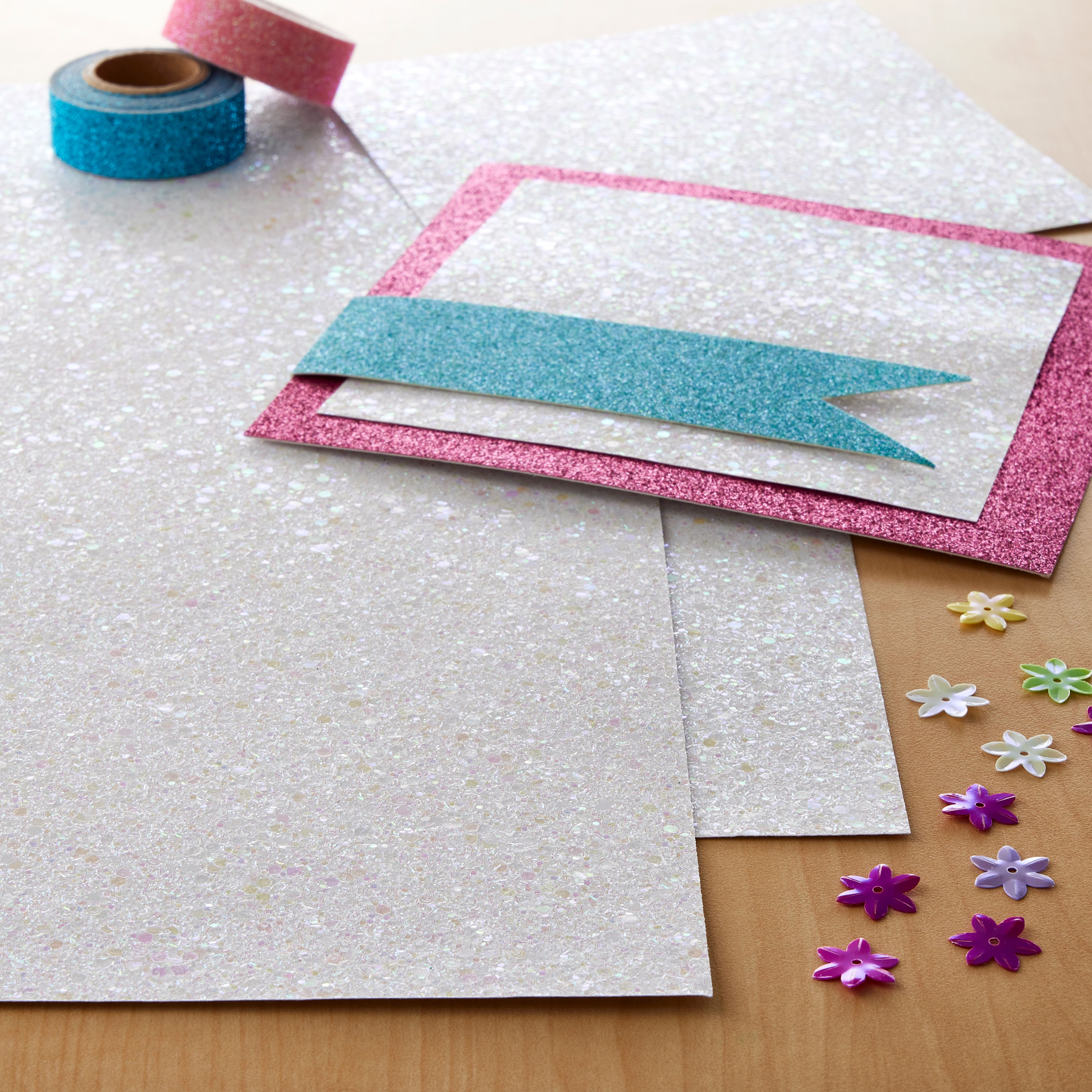 Michaels Bulk 24 Pack: Confetti Glitter Paper by Recollections, 12 inch x 12 inch, Size: 12 x 12