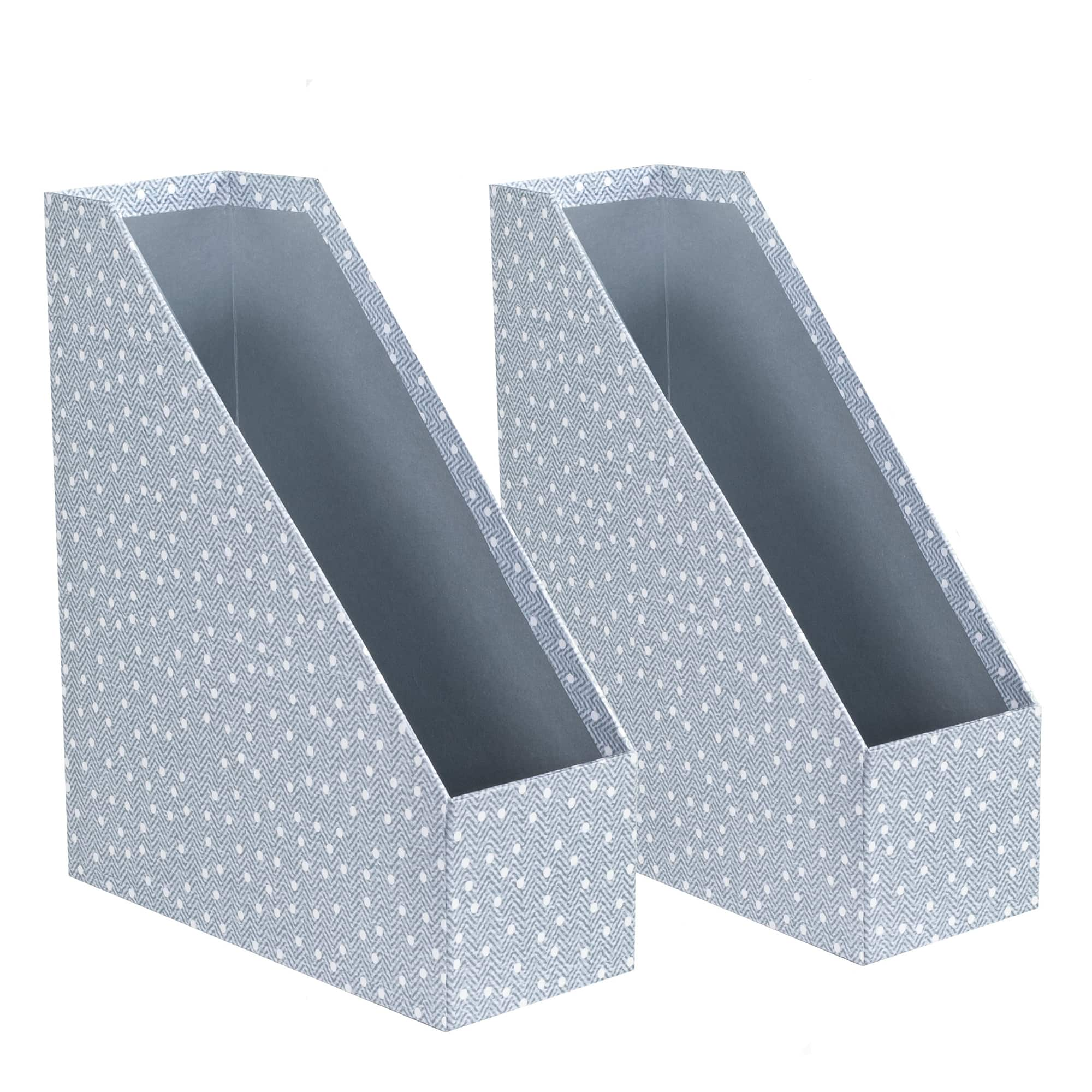 Textured Large Dots Magazine Holder Set