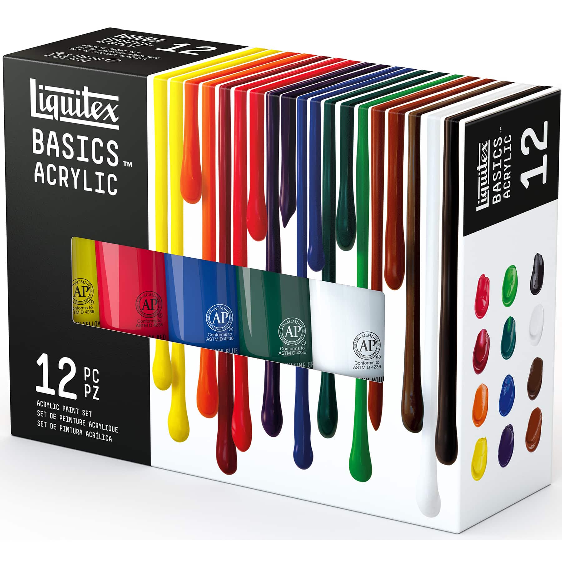 Liquitex Basics Acrylic Set, 12 colors - FLAX art & design
