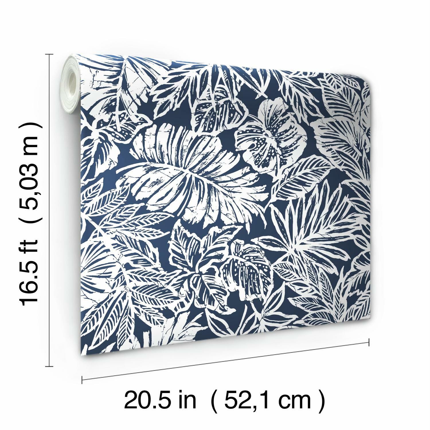 RoomMates Batik Tropical Leaf Peel & Stick Wallpaper