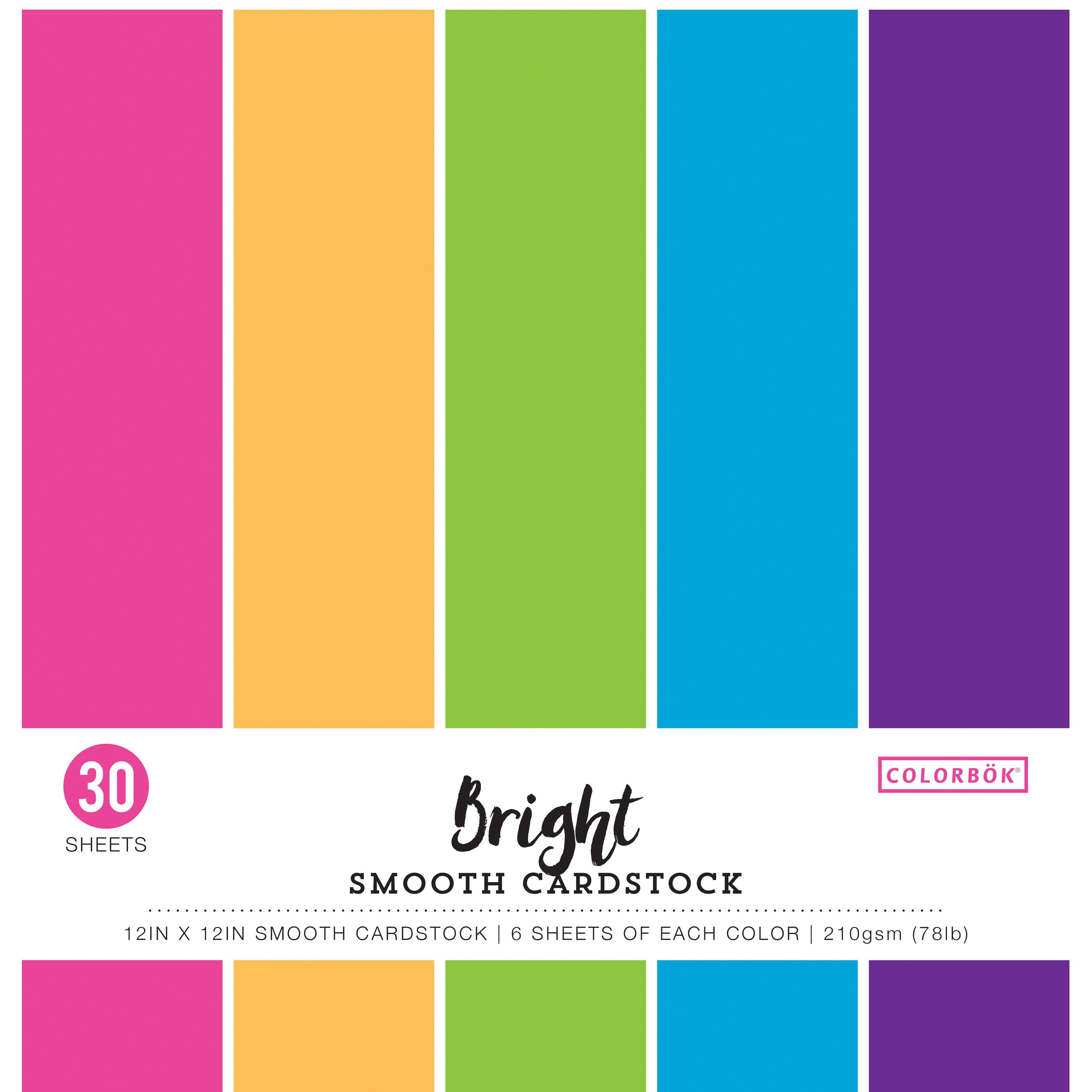 Colorbok® Bright Smooth Cardstock Paper Pad, 12" x 12"