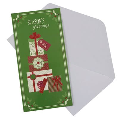 JAM Paper Season's Greetings Gifts Christmas Cards & Envelopes Set ...