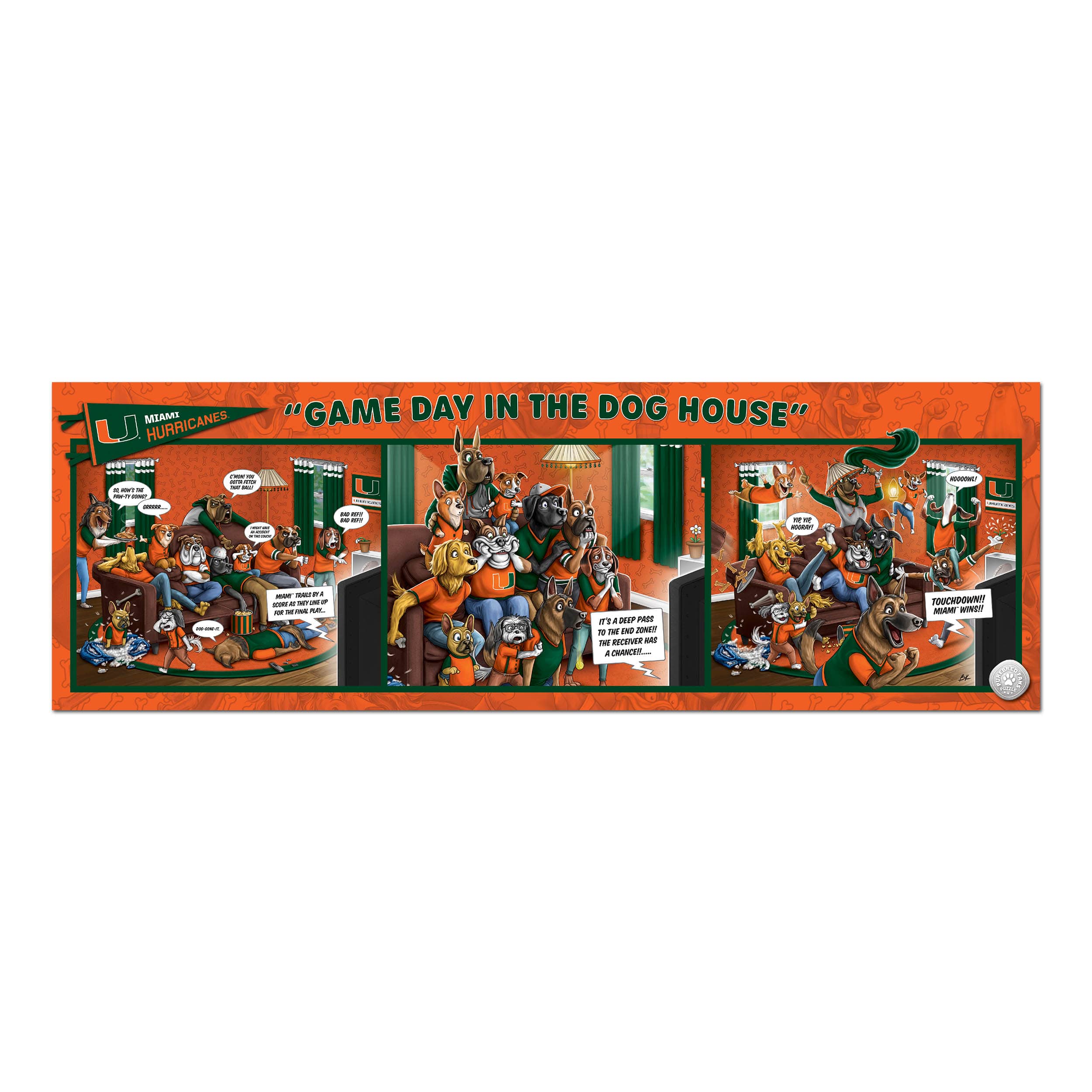 College Game Day in the Dog House 1,000 Piece Puzzle