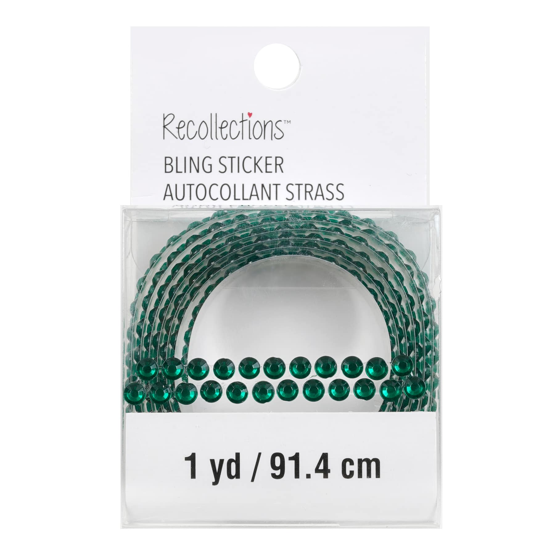 12 Pack: Bling on a Roll&#x2122; Dark Green Rhinestone Adhesives by Recollections&#x2122;