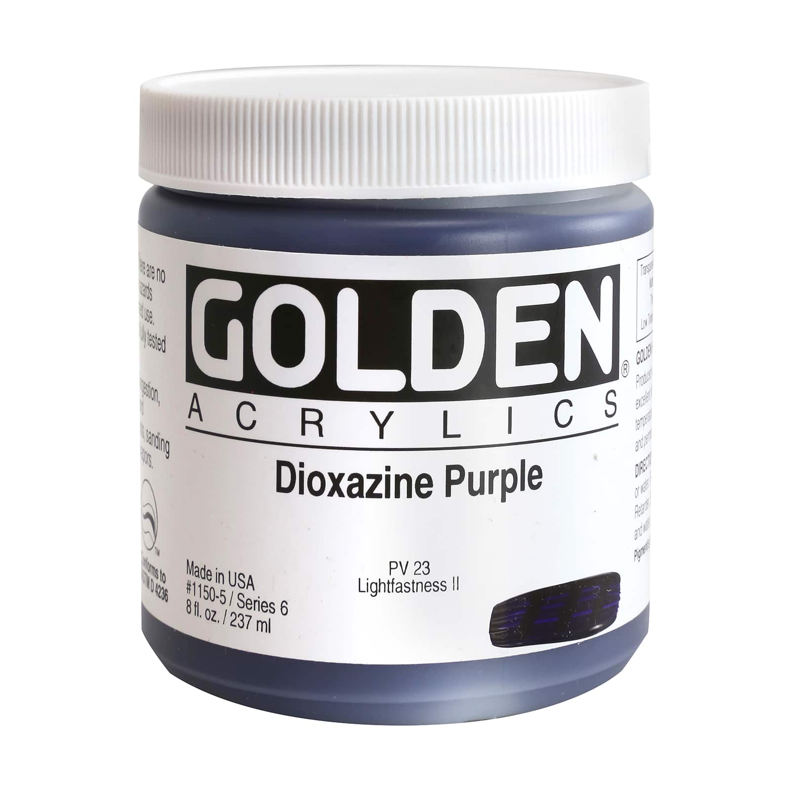 Golden Heavy Body Acrylic Paint, 8 oz in Dioxazine Purple