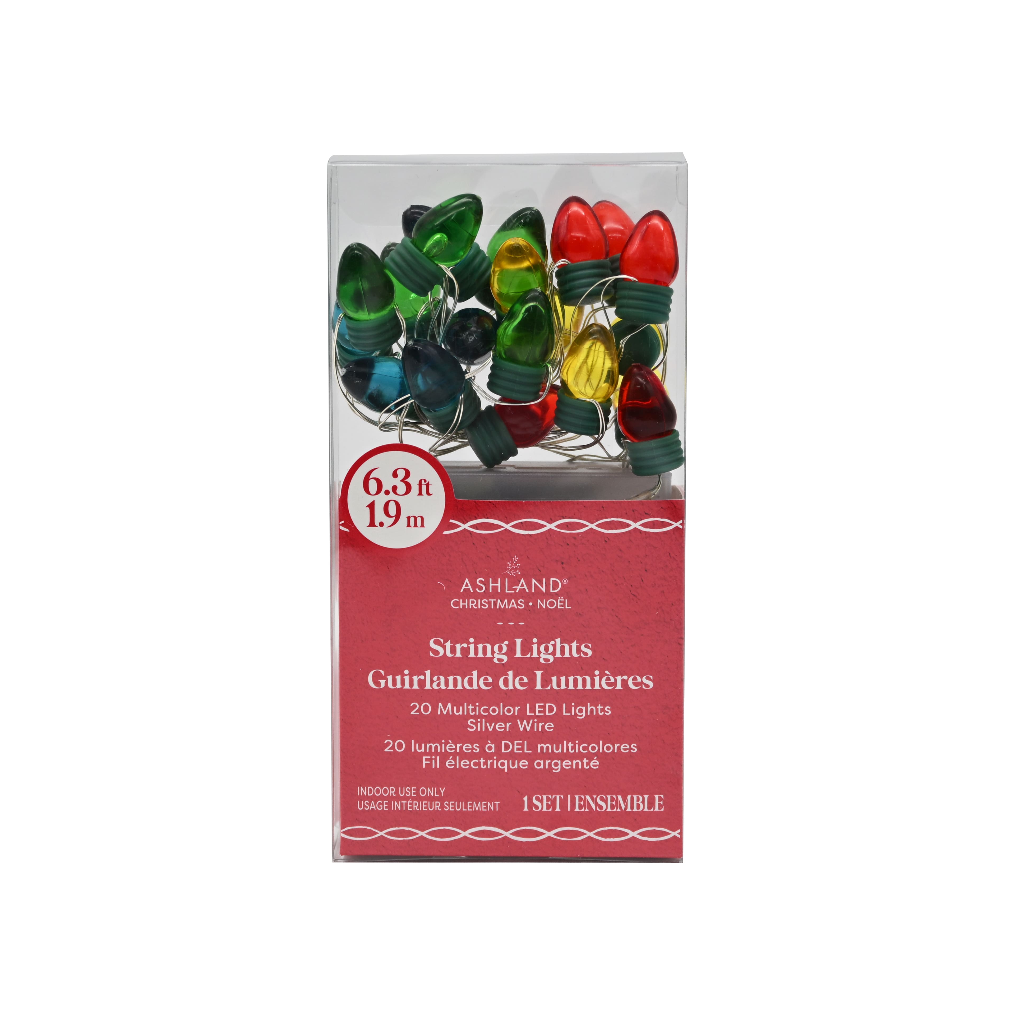 20ct. Multicolor LED Vintage Bulb String Lights on Silver Wire by Ashland&#xAE;