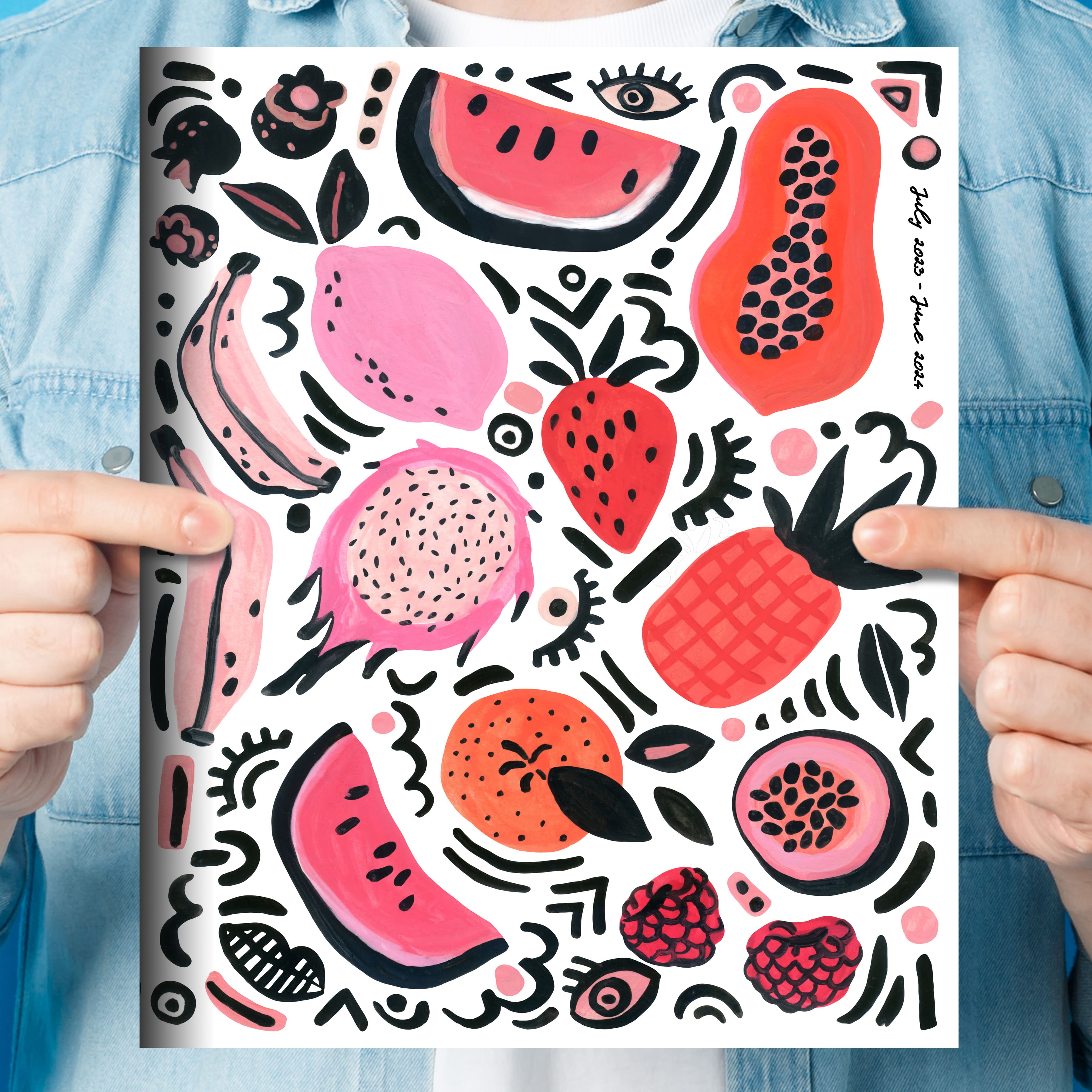 TF Publishing 2023-2024 Fruits for You Large Monthly Planner