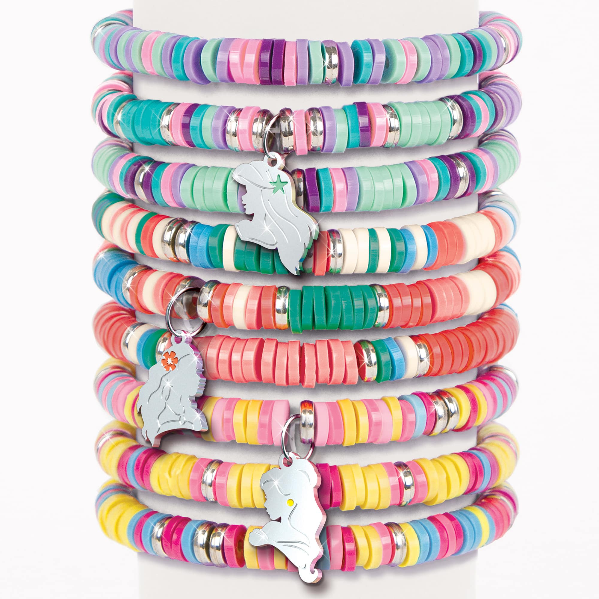 Make It Real Disney Princess Royal Rounds Heishi Beads Bracelet Activity Kit