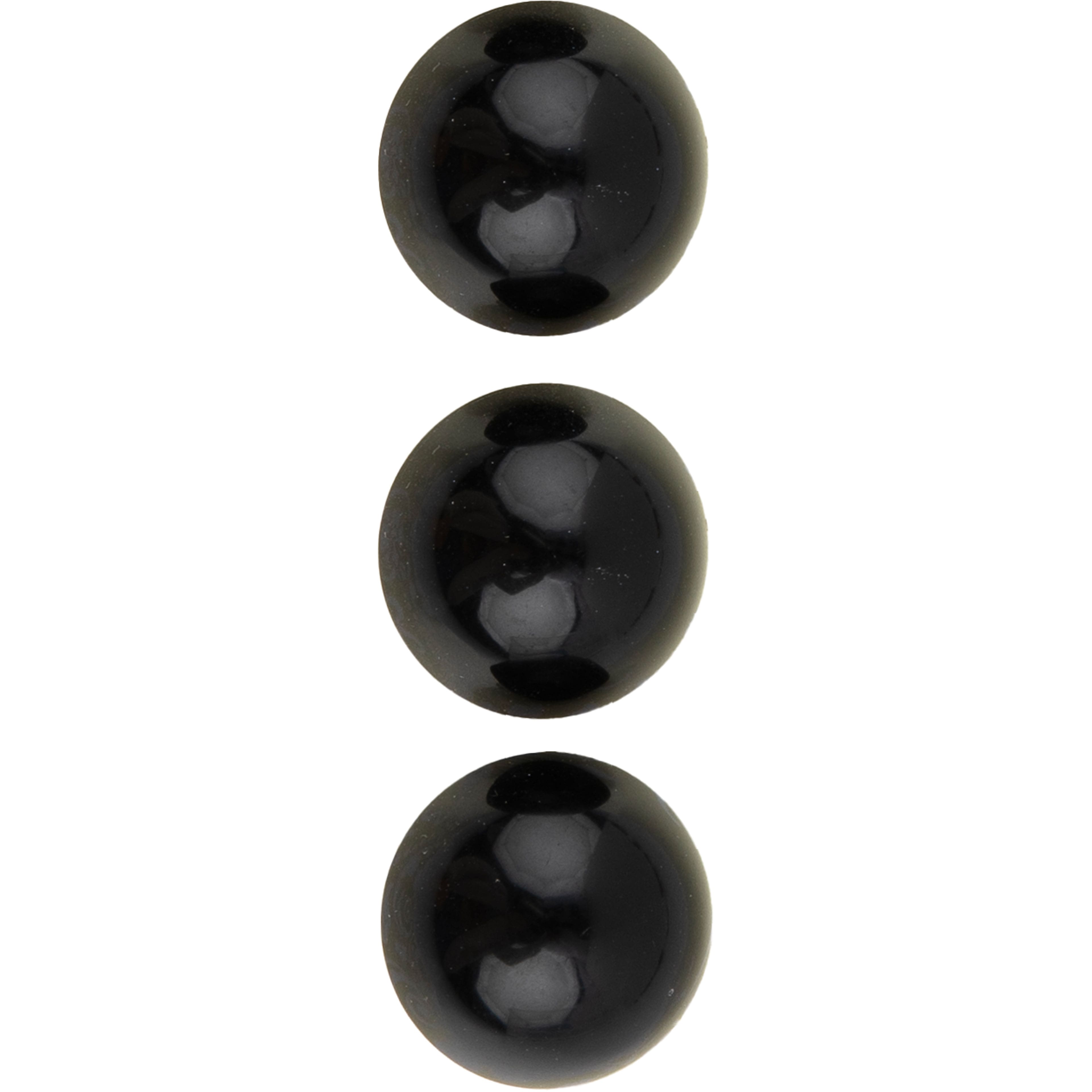 LaMode 5/8&#x22; Black Domed Shank Buttons, 3ct.