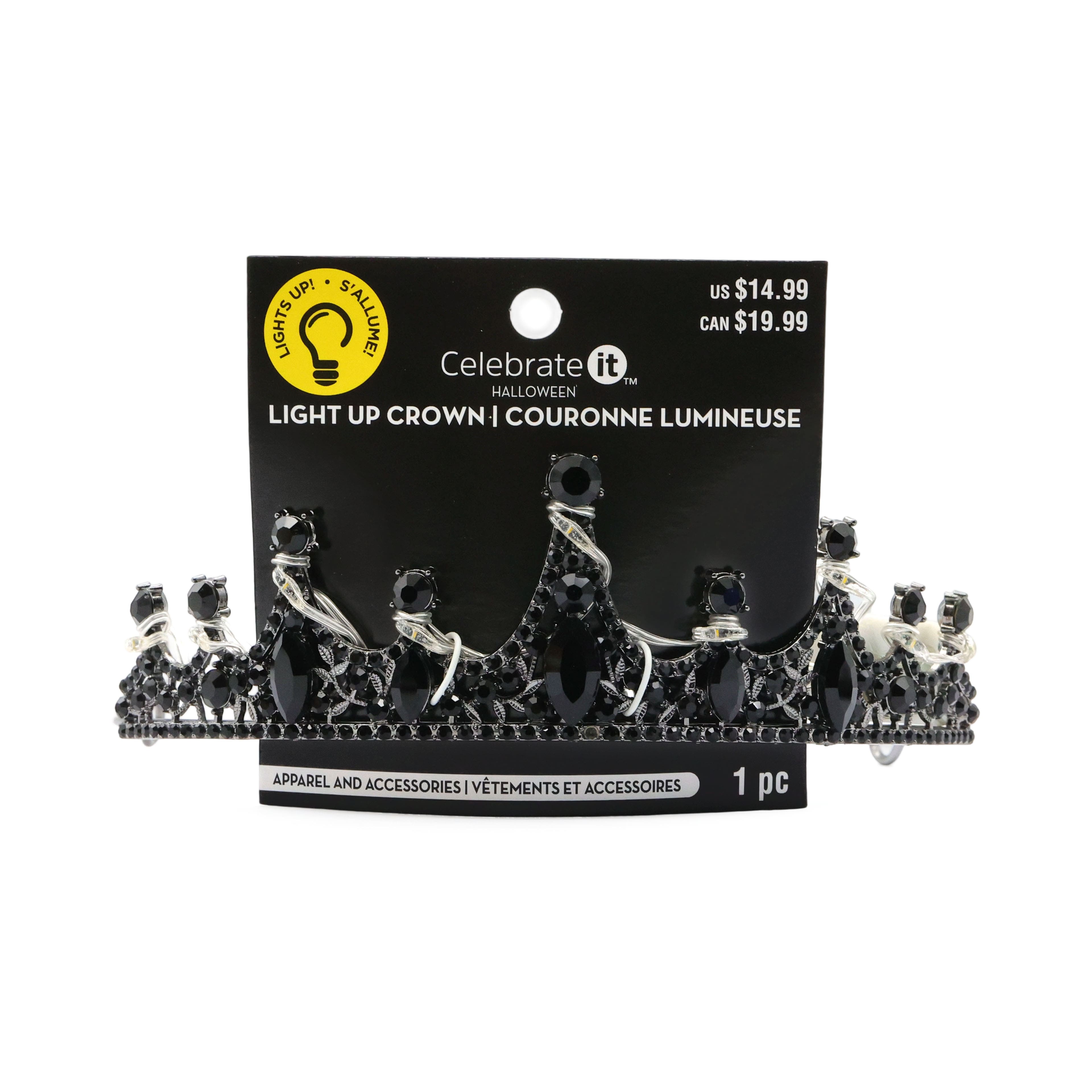 Black Light Up Crown by Celebrate It&#x2122;