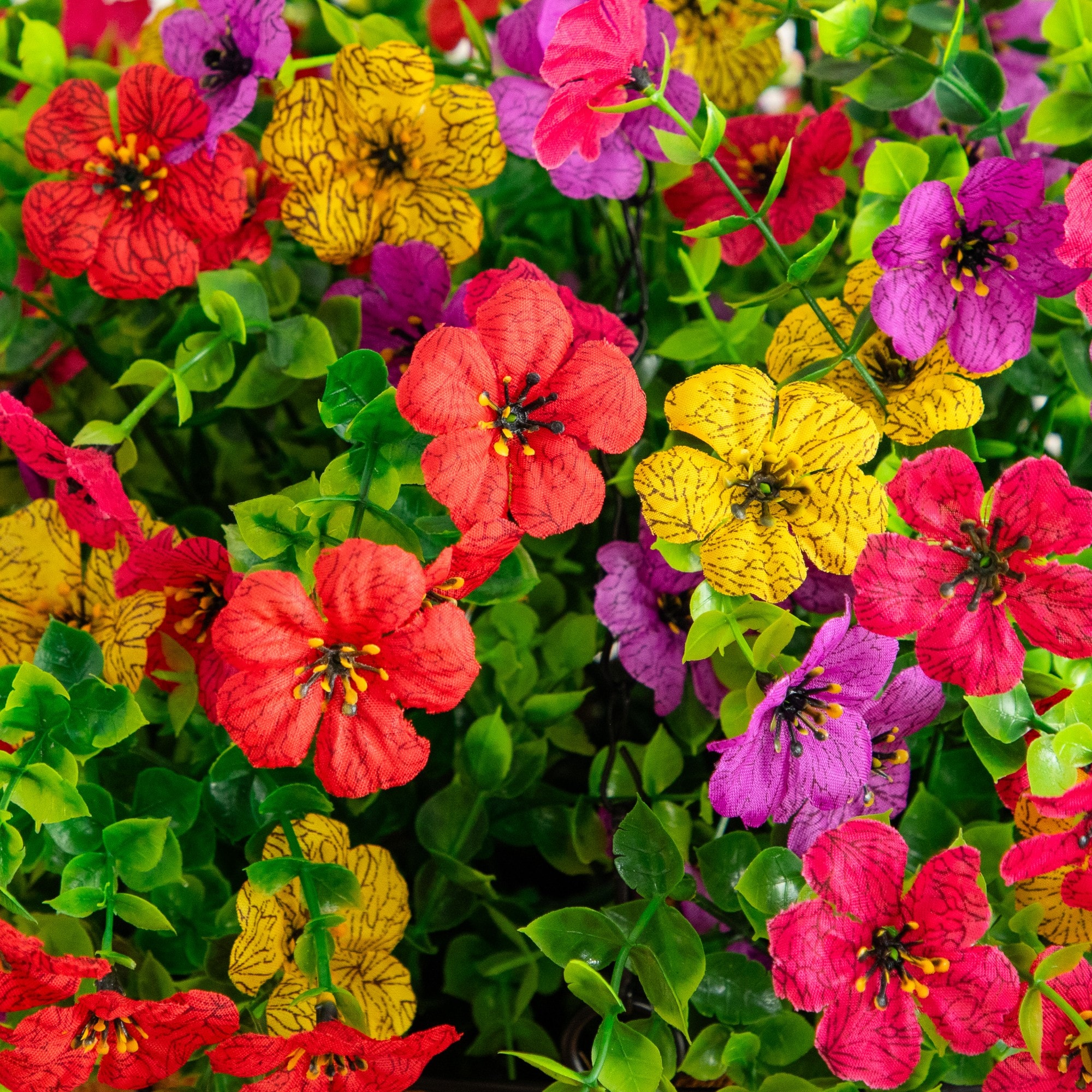 24" UV Resistant Artificial Daisy Hanging Basket DIY Kit