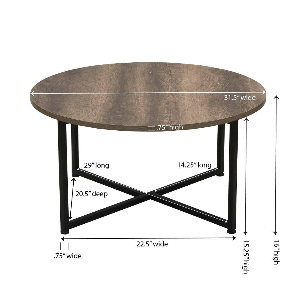 Household Essentials 31.5" Jamestown Round Coffee Table