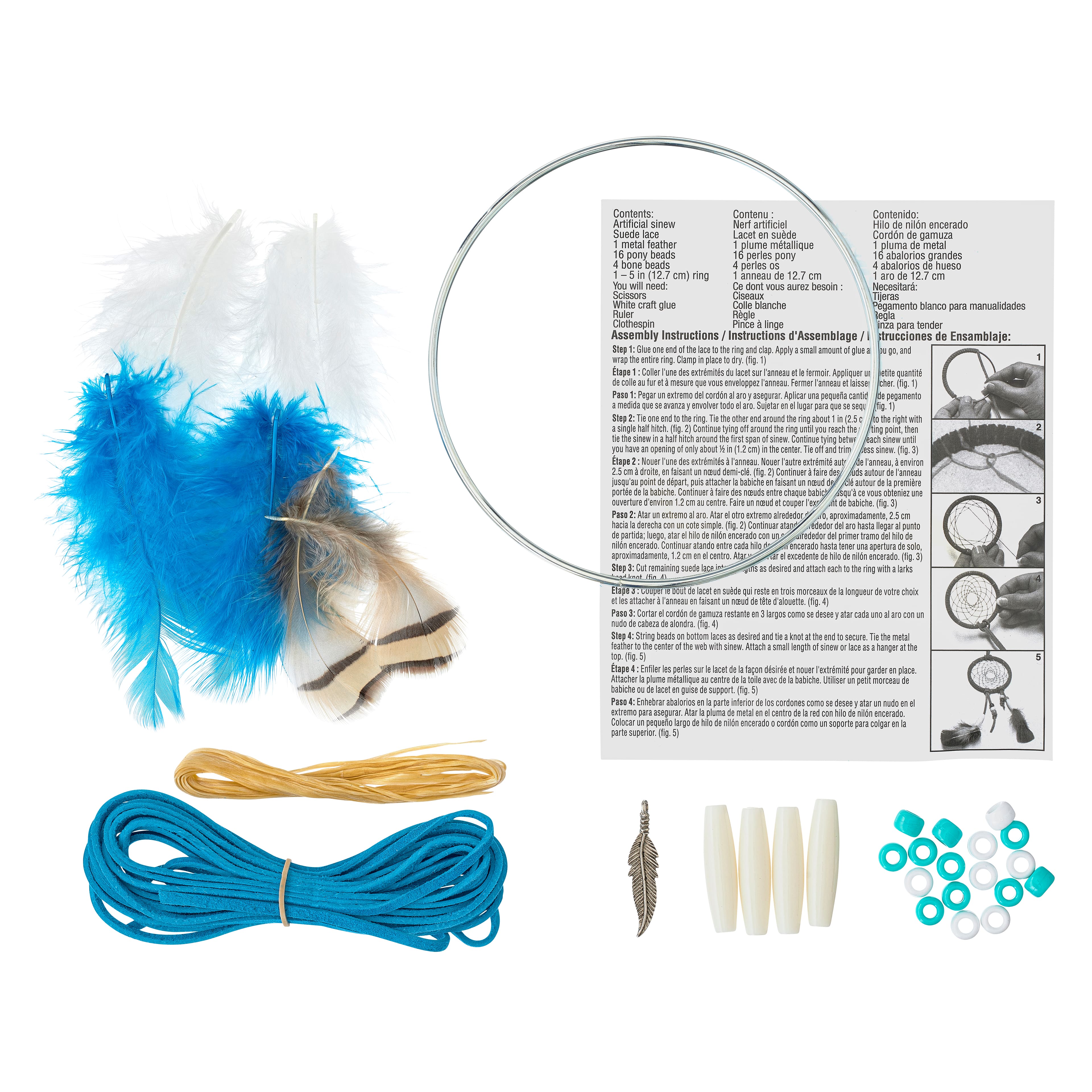 5 inch Dreamcatcher Kit by ArtMinds, White