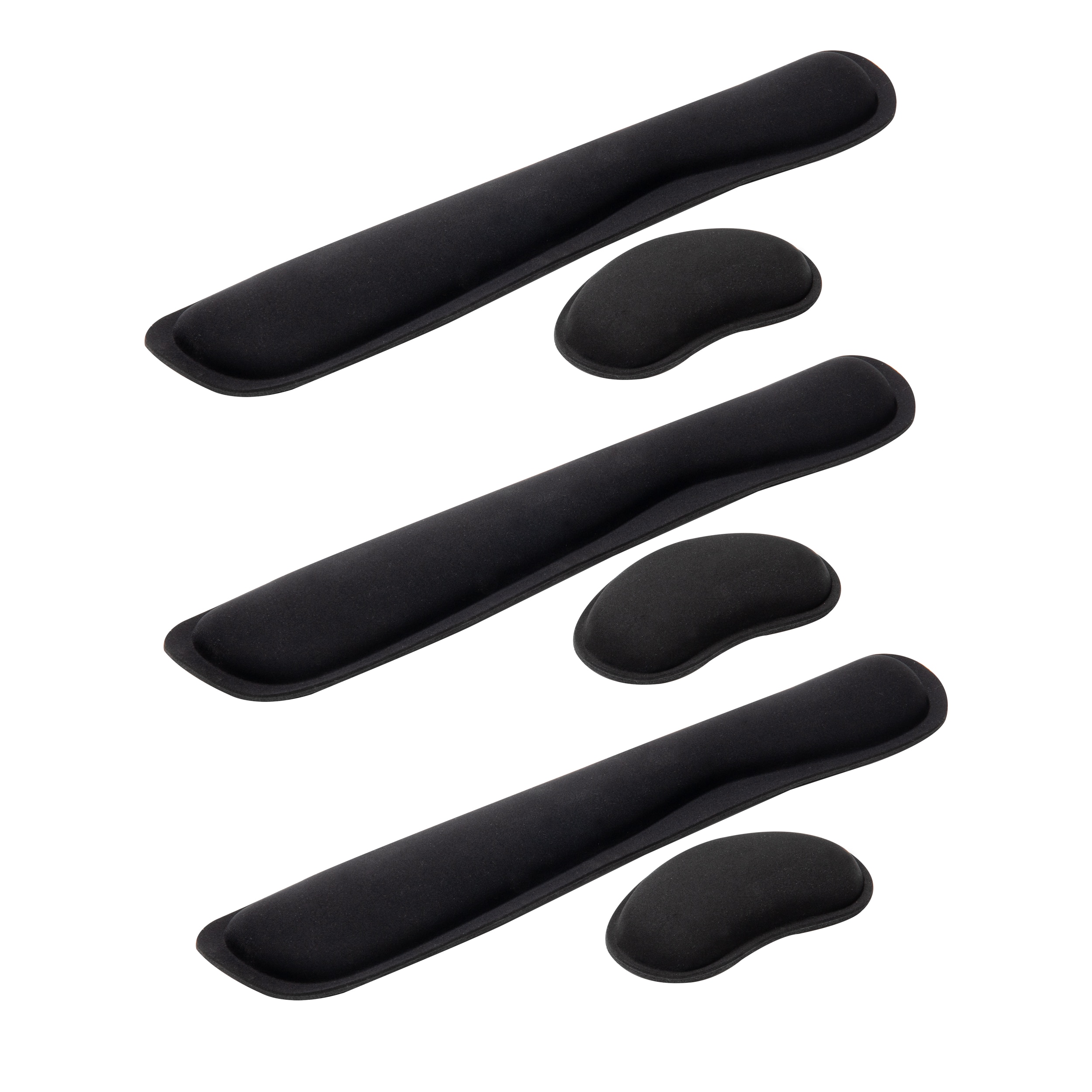 Mind Reader Harmony Collection Black Ergonomic Wrist Rest Sets for Keyboard & Mouse, 3ct.