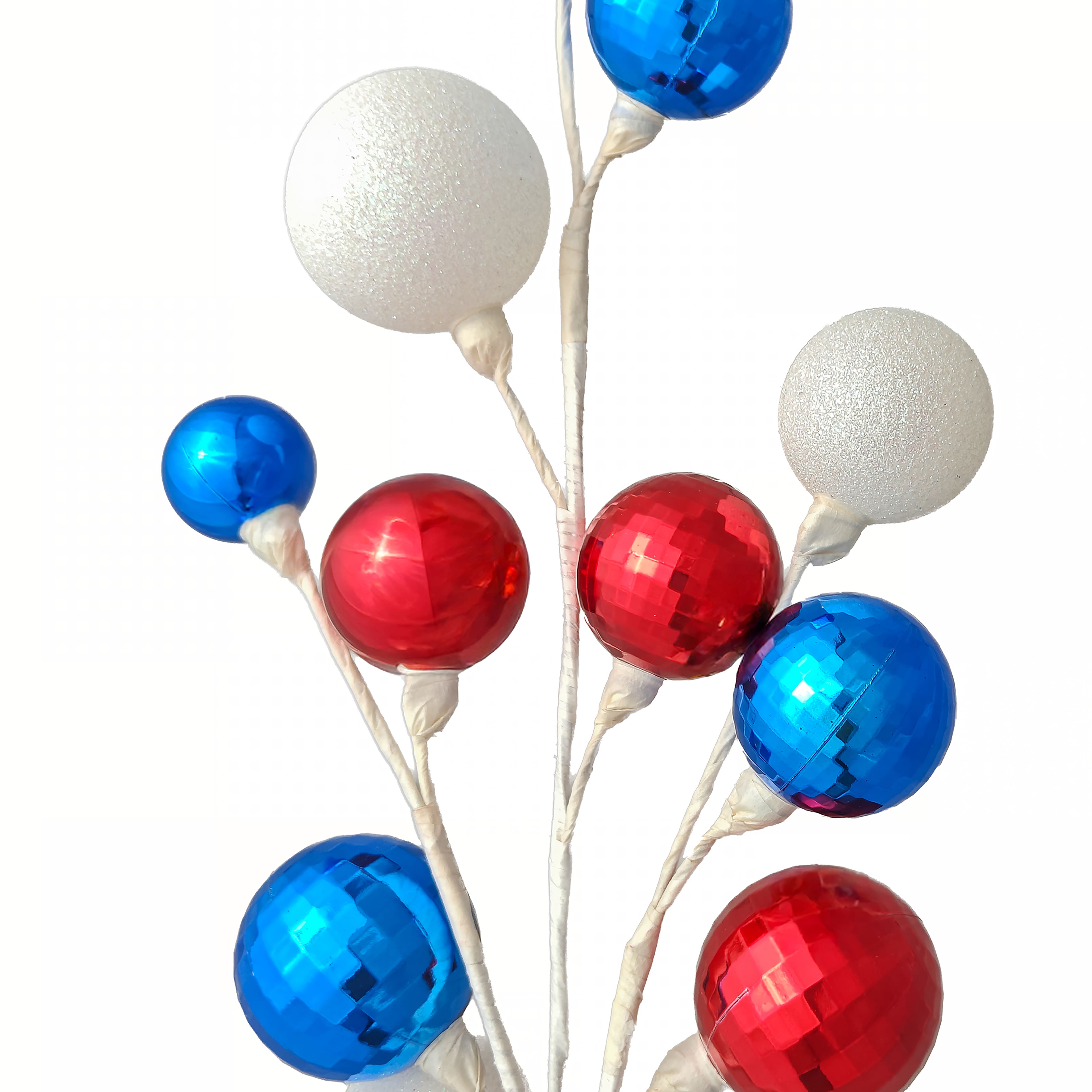18&#x22; Red, White &#x26; Blue Disco Balls Pick by Celebrate It&#x2122;