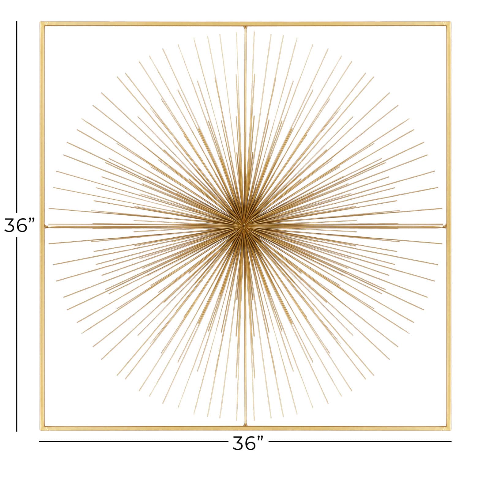 CosmoLiving by Cosmopolitan Gold Iron Modern Wall Décor
