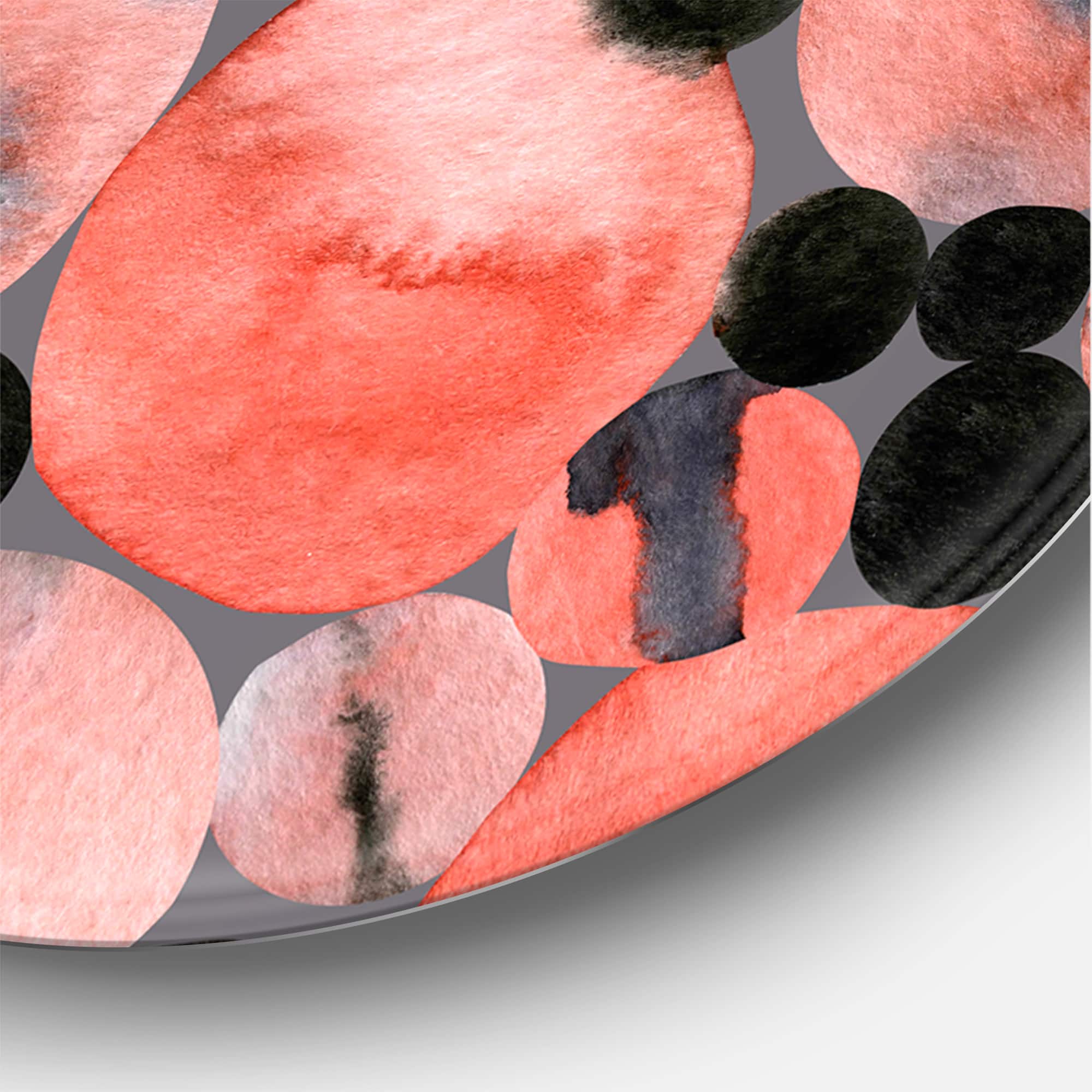 Designart - Abstract Geometric Polka Dots - Modern Metal Circle Wall Art