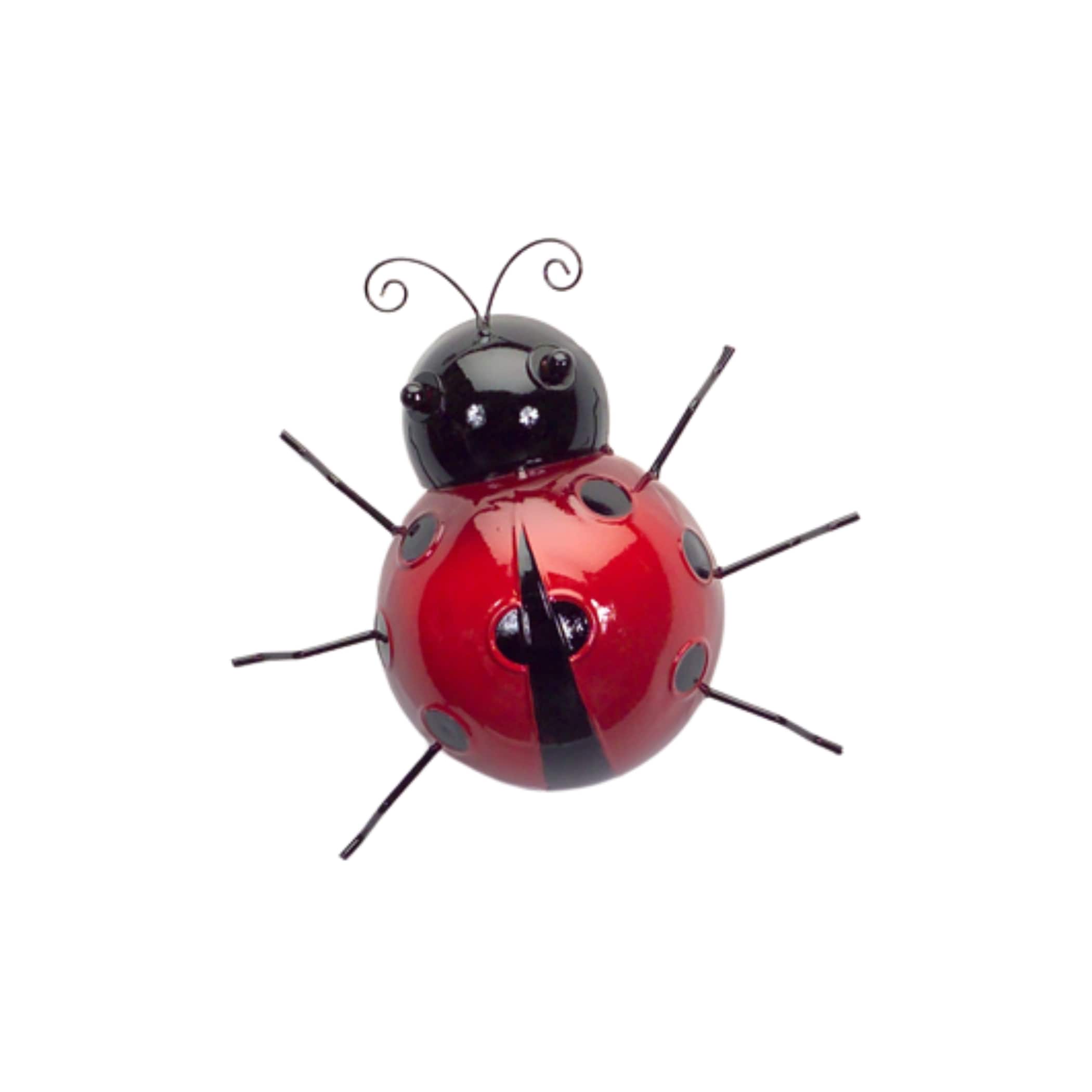 Metal Ladybug Garden D&#xE9;cor Set