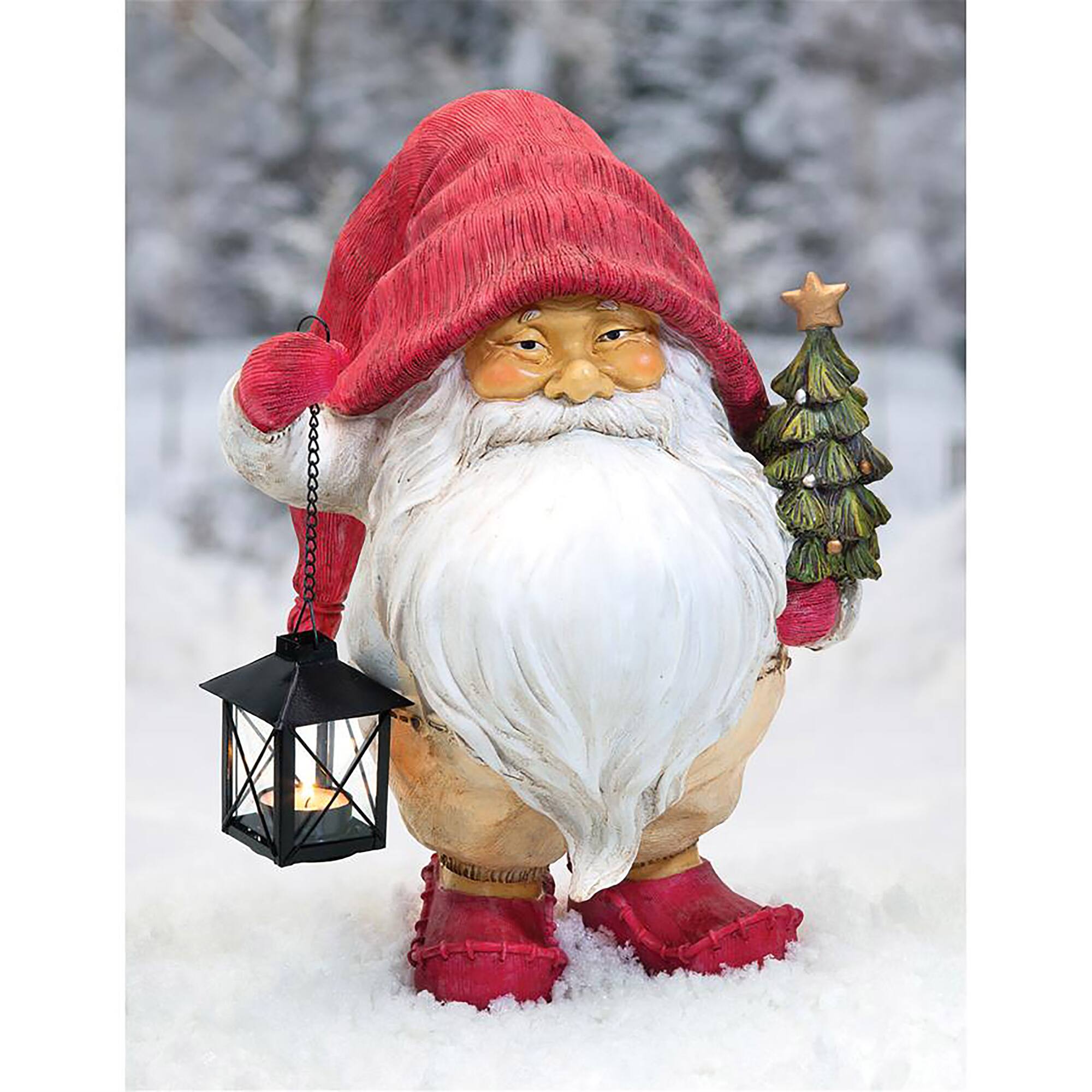 2ft. Lighting Santa&#x27;s Path Whitey the Holiday Gnome Statue