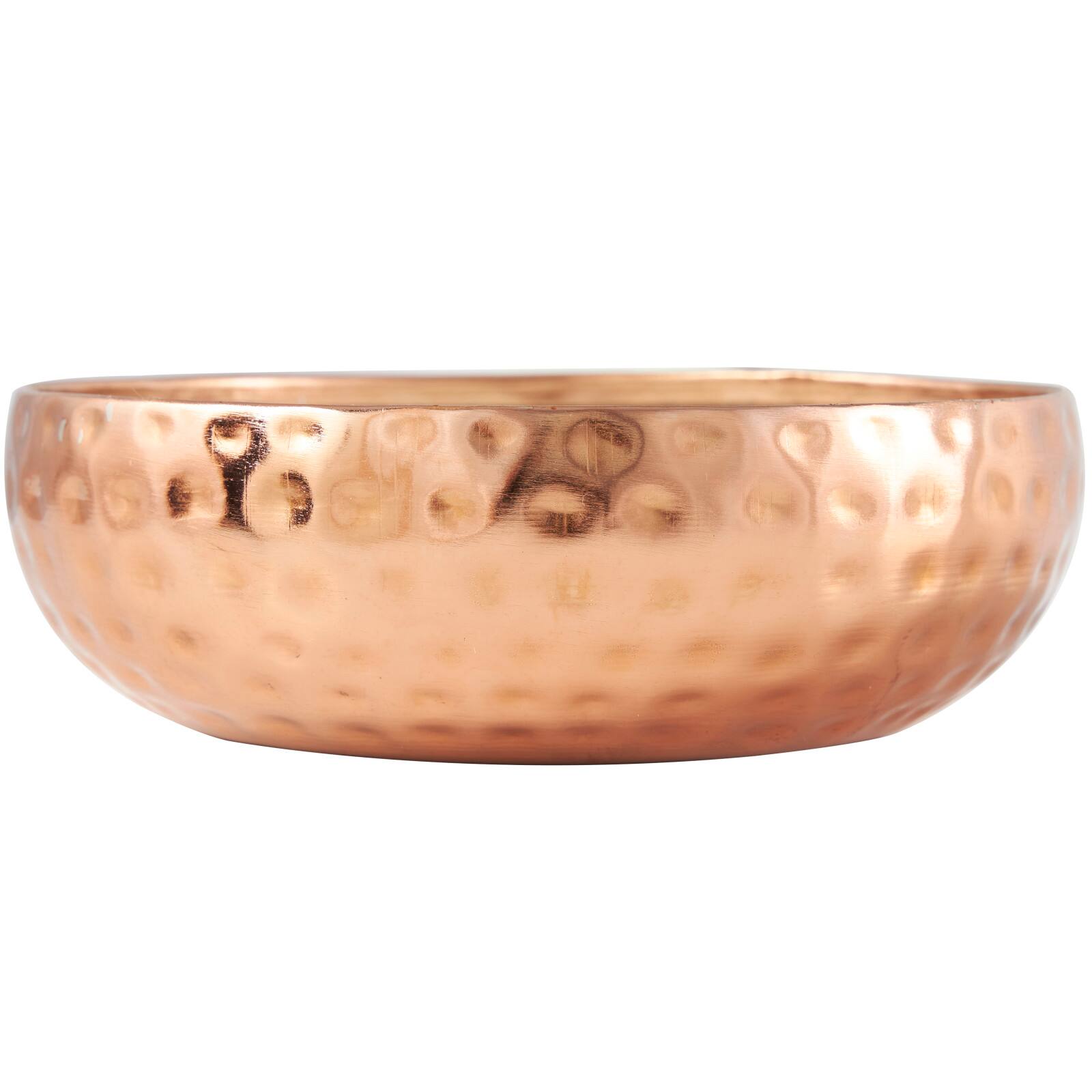 7" White Tropical Breeze Scented 3-Wick Candle with Hammered Copper Container