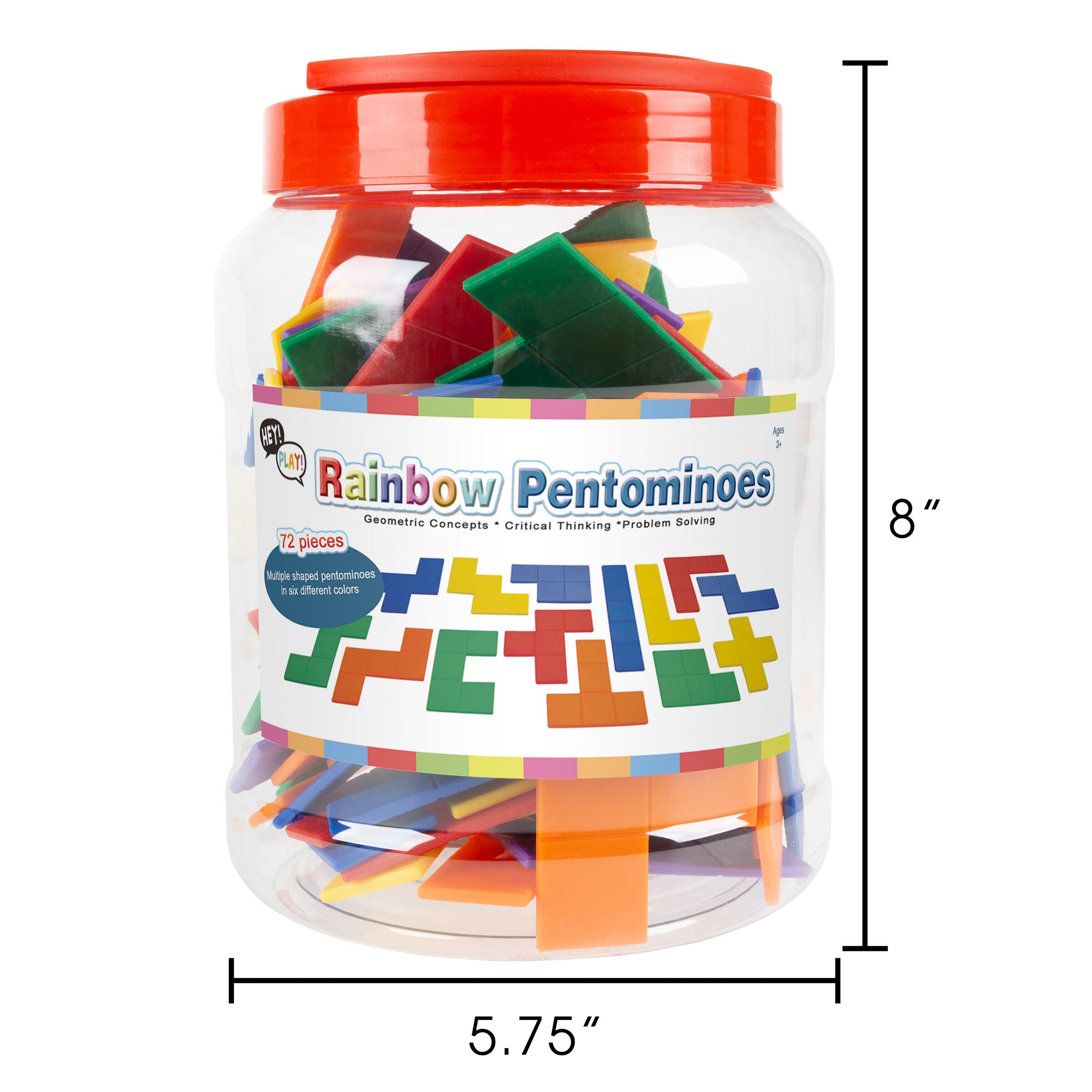 Toy Time 72 Piece Rainbow Pentominoes