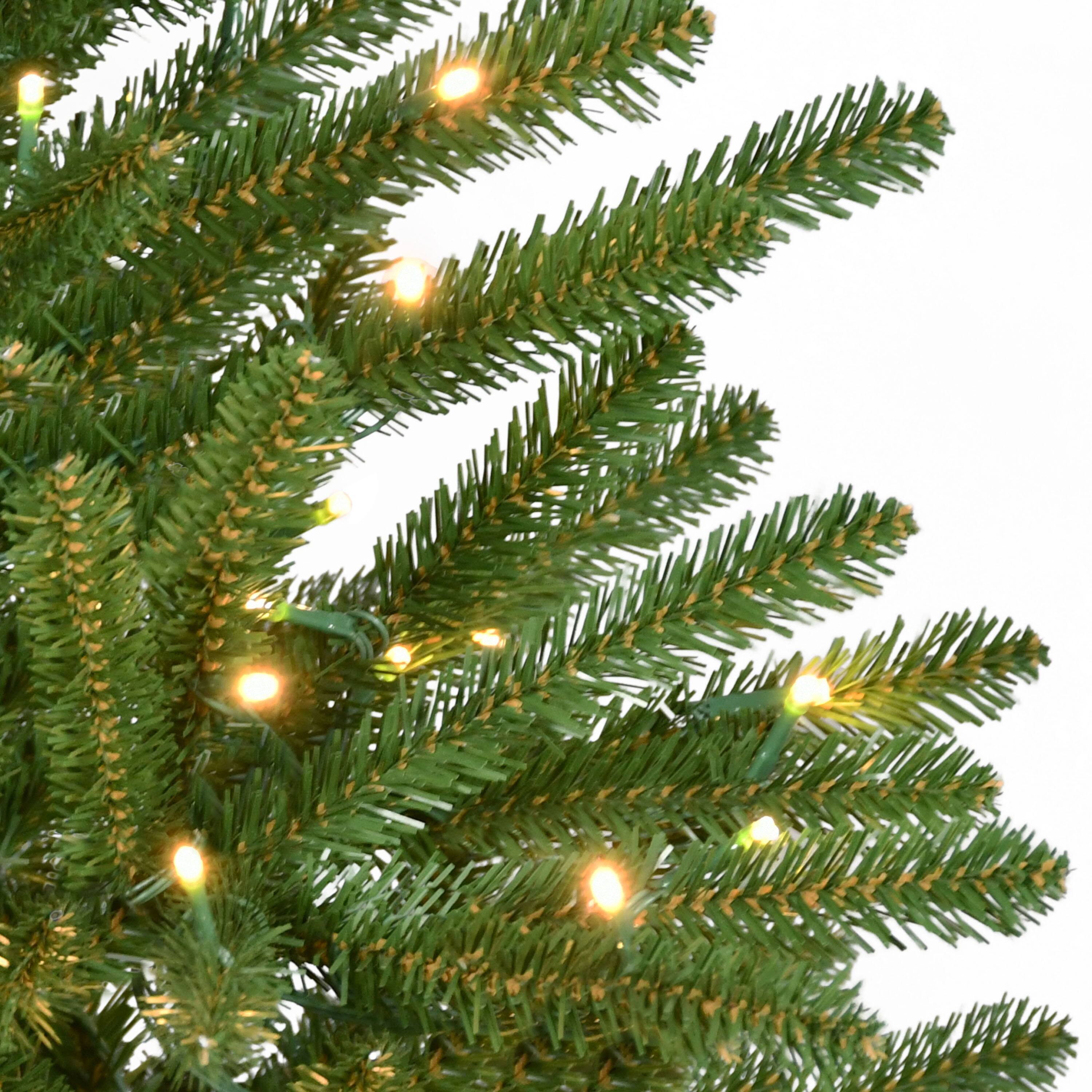 4.5ft. Pre-Lit Mountain View Spruce Artificial Christmas Tree, Warm White LED Lights