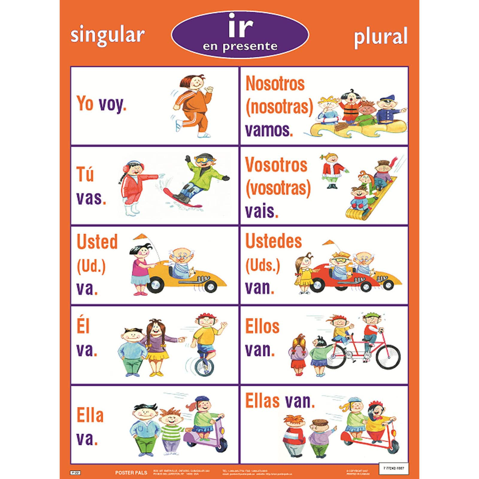 Poster Pals&#xAE; Spanish Verb Posters, 7ct.