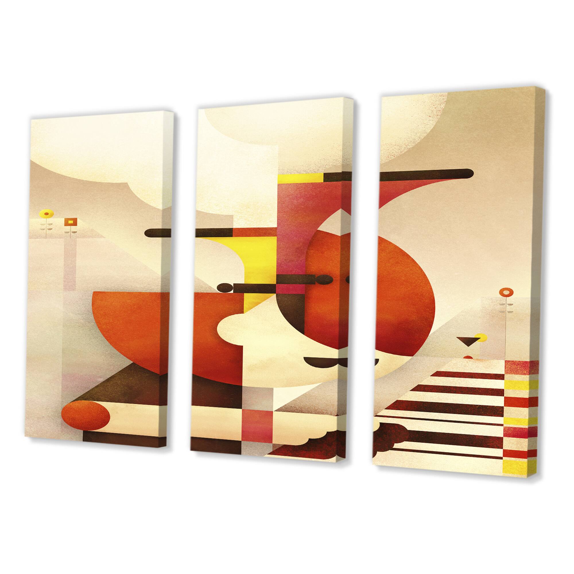 Designart - All That Jazz - Mid Century Modern Premium Canvas Wall Art