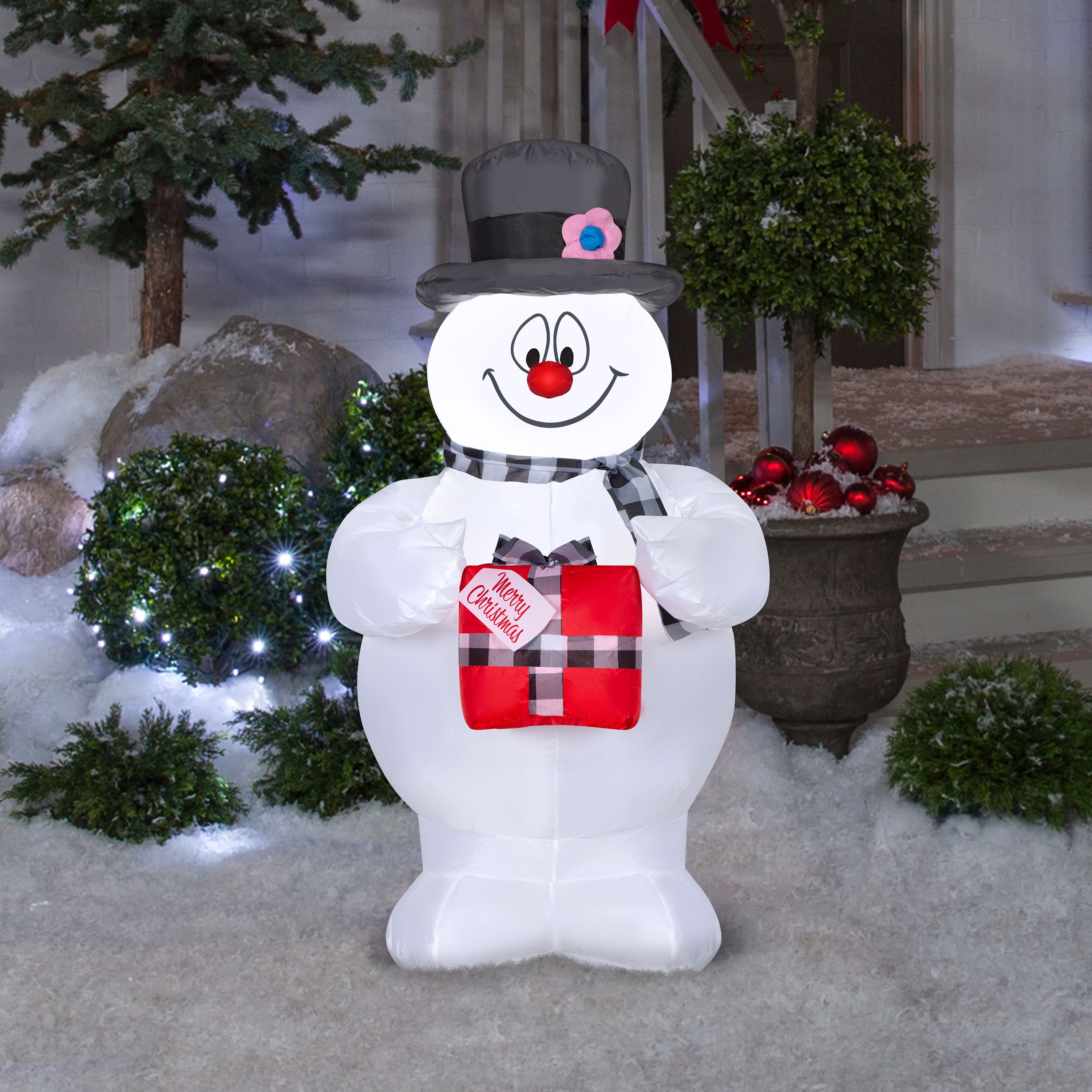 3.5ft. Airblown&#xAE; Inflatable Christmas Frosty the Snowman with Scarf