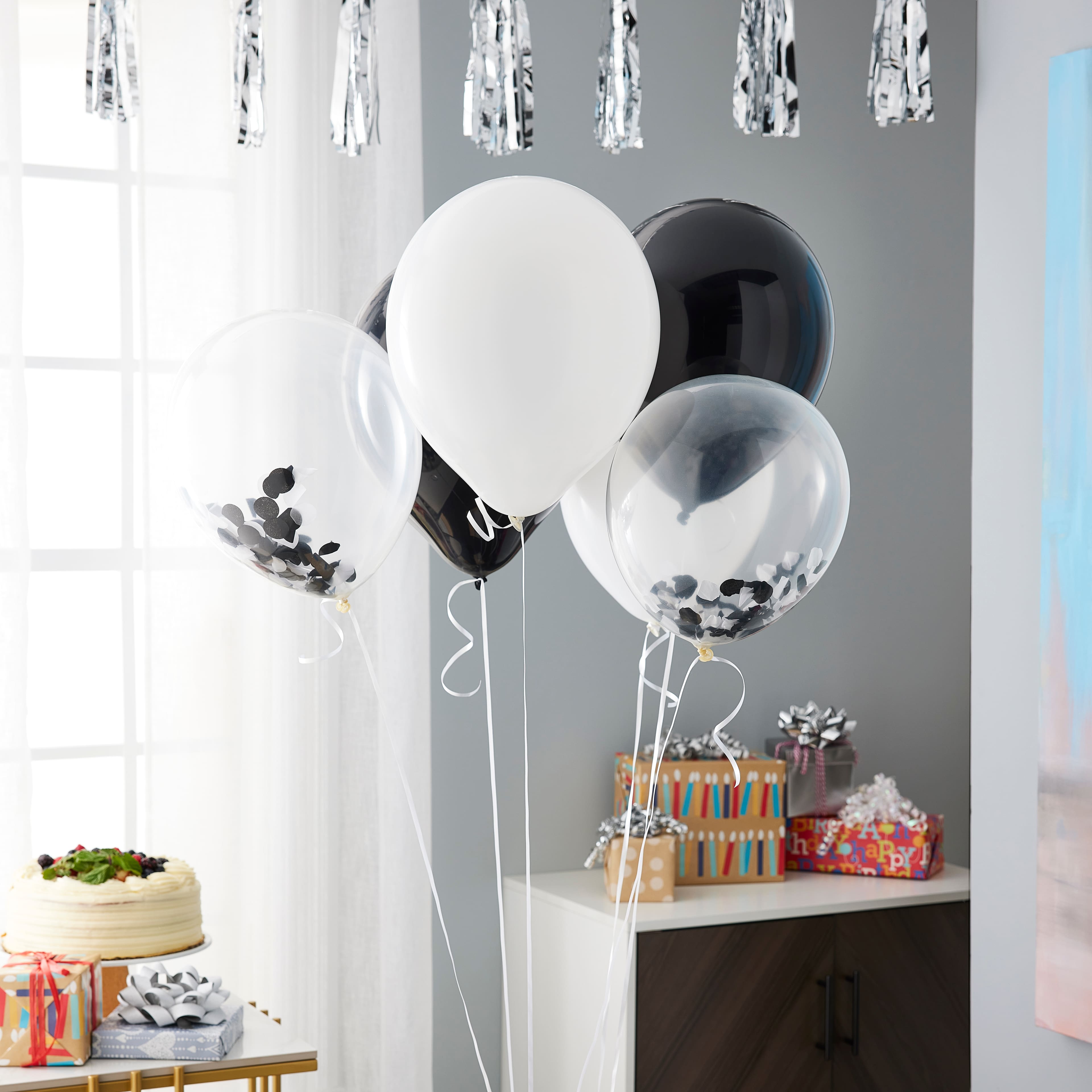 12 Pack: Black &#x26; White Balloon Bouquet Kit by Celebrate It&#x2122;