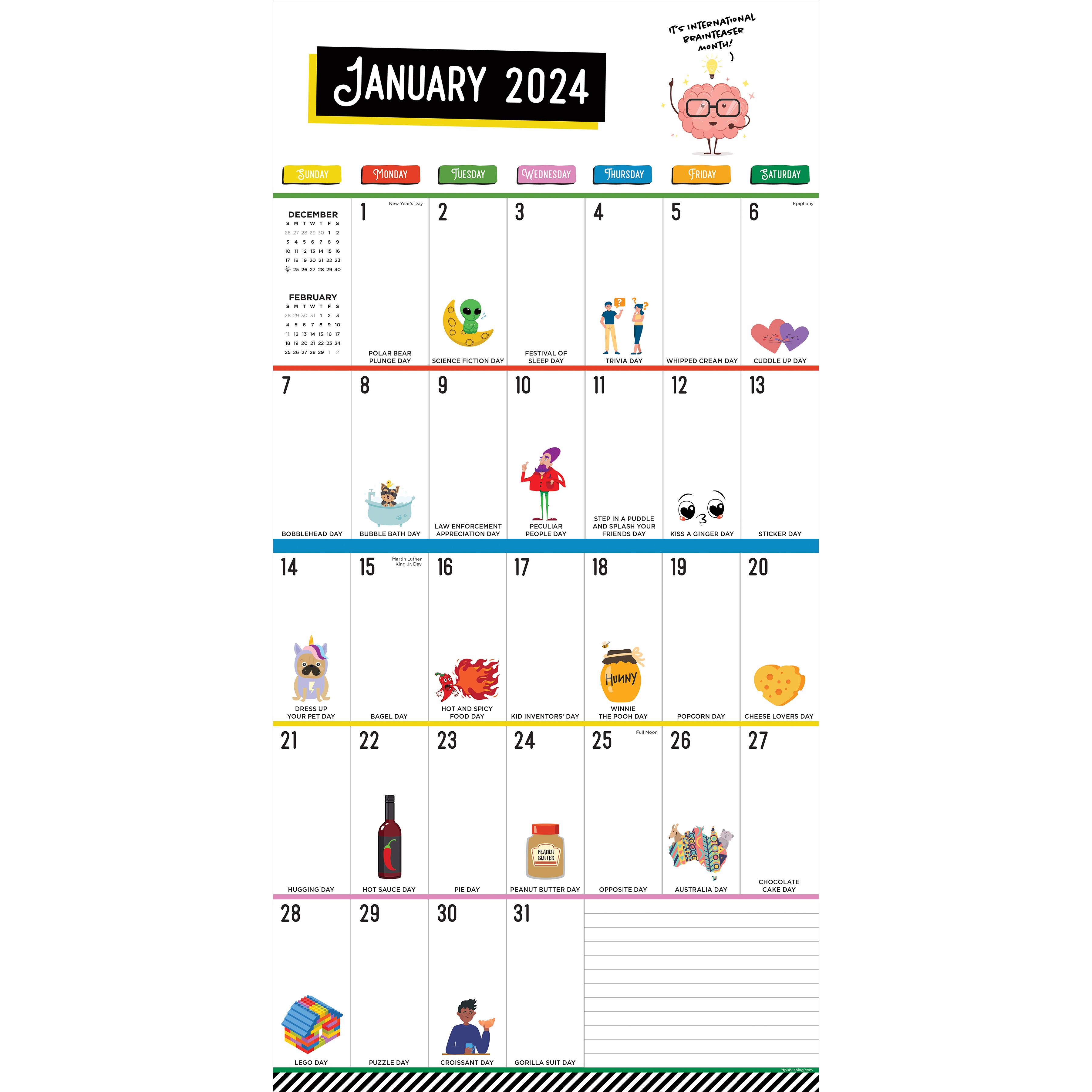 TF Publishing 2024 Every Day&#x27;s A Holiday Wall Calendar