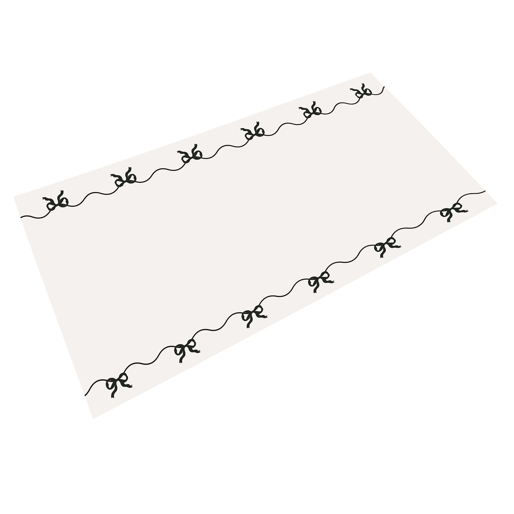 54&#x22; x 108&#x22; Black Bows Plastic Table Cover by Celebrate It&#x2122;