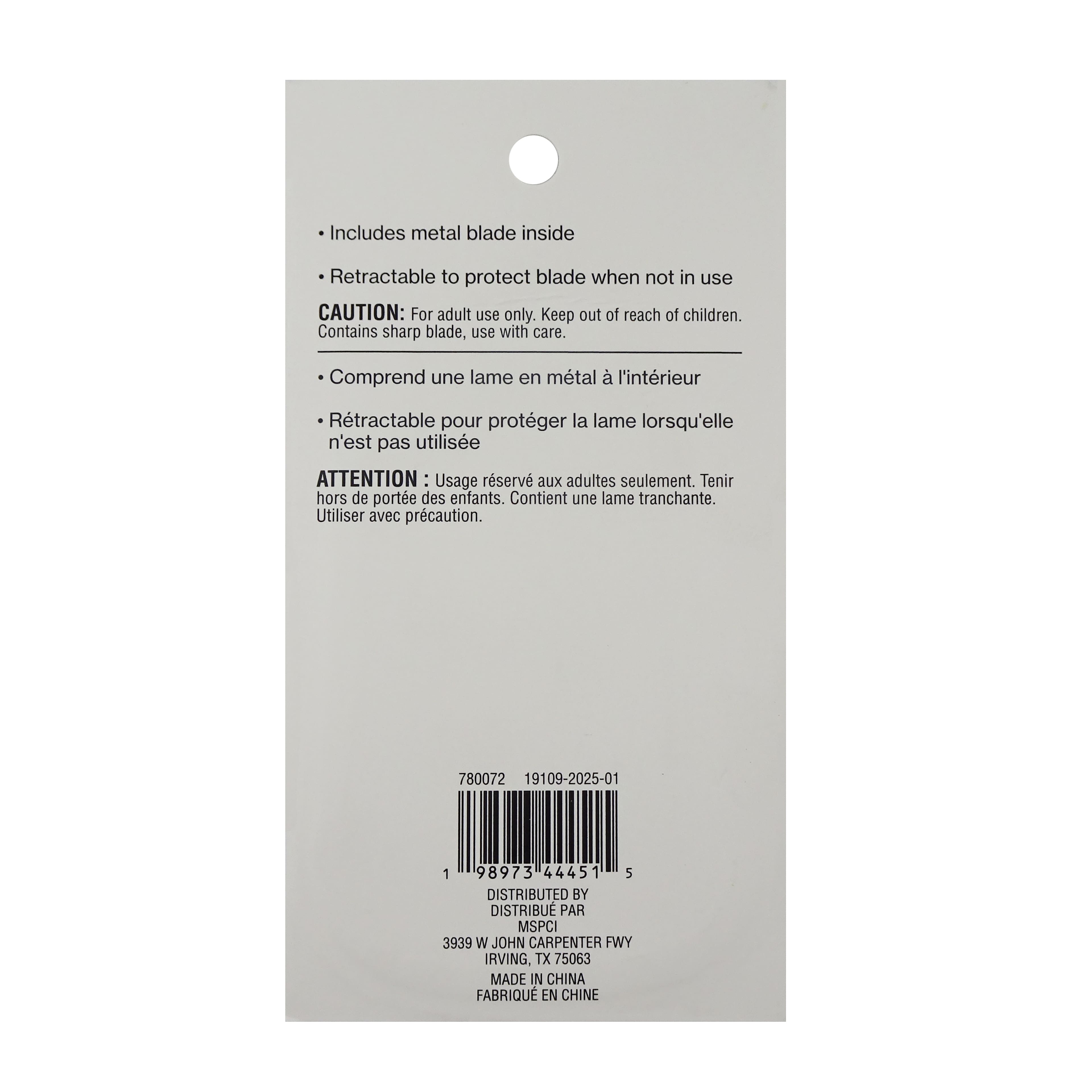 Grattoir à lame rétractable en métal de Craft Smart