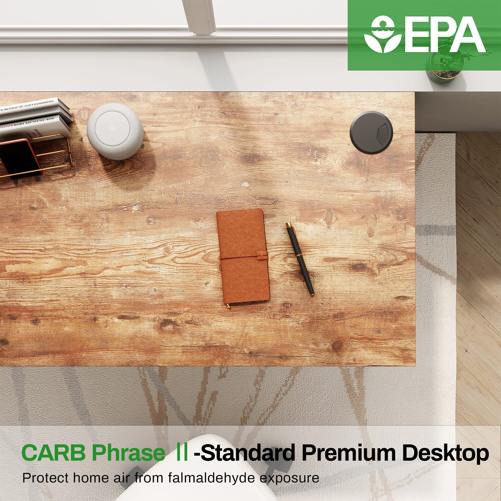 Eureka Ergonomic&#xAE; 47&#x22; Vintage Paper D02 Simple Style Crafting Table &#x26; Workstation