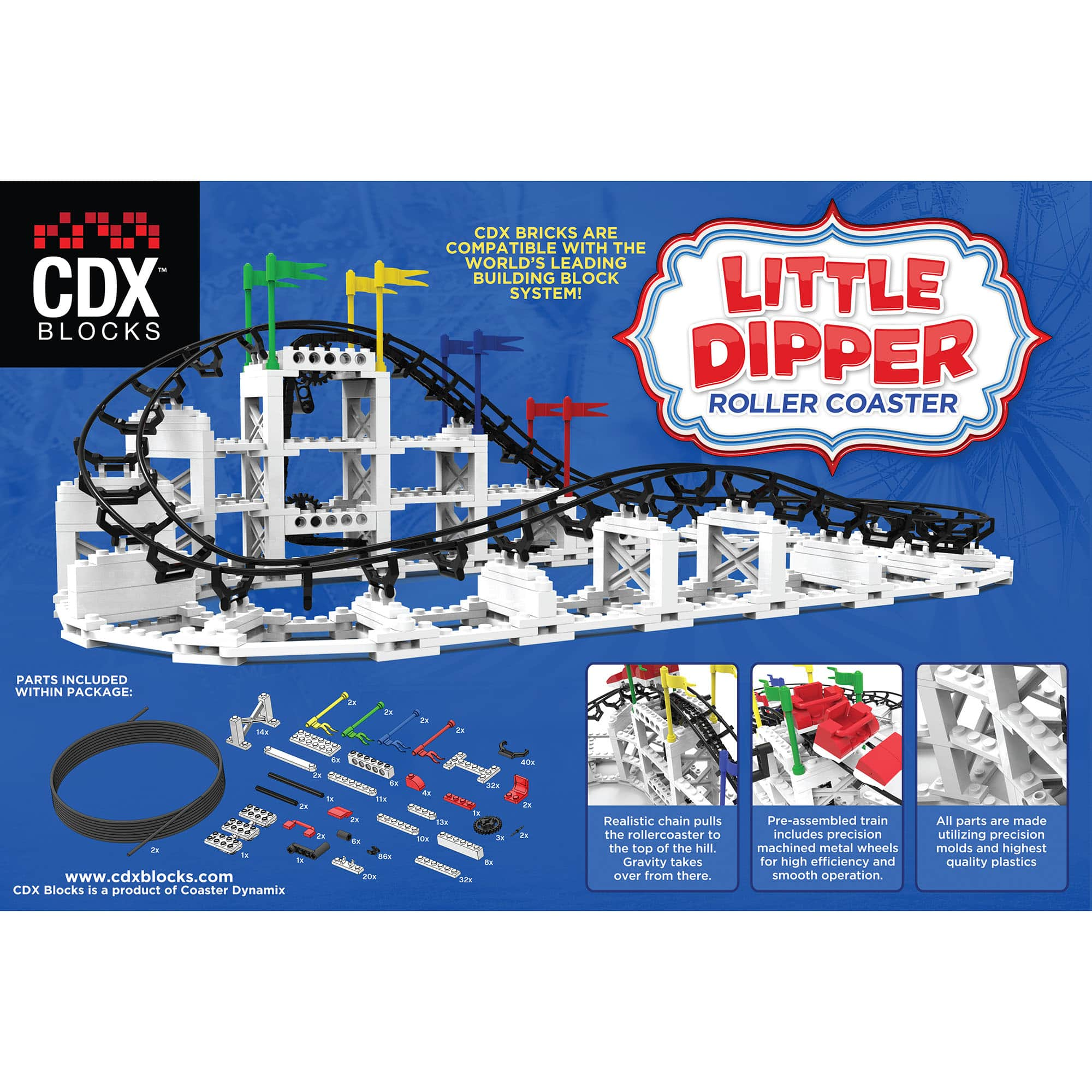 CDX Blocks Little Dipper Roller Coaster Building Brick Set