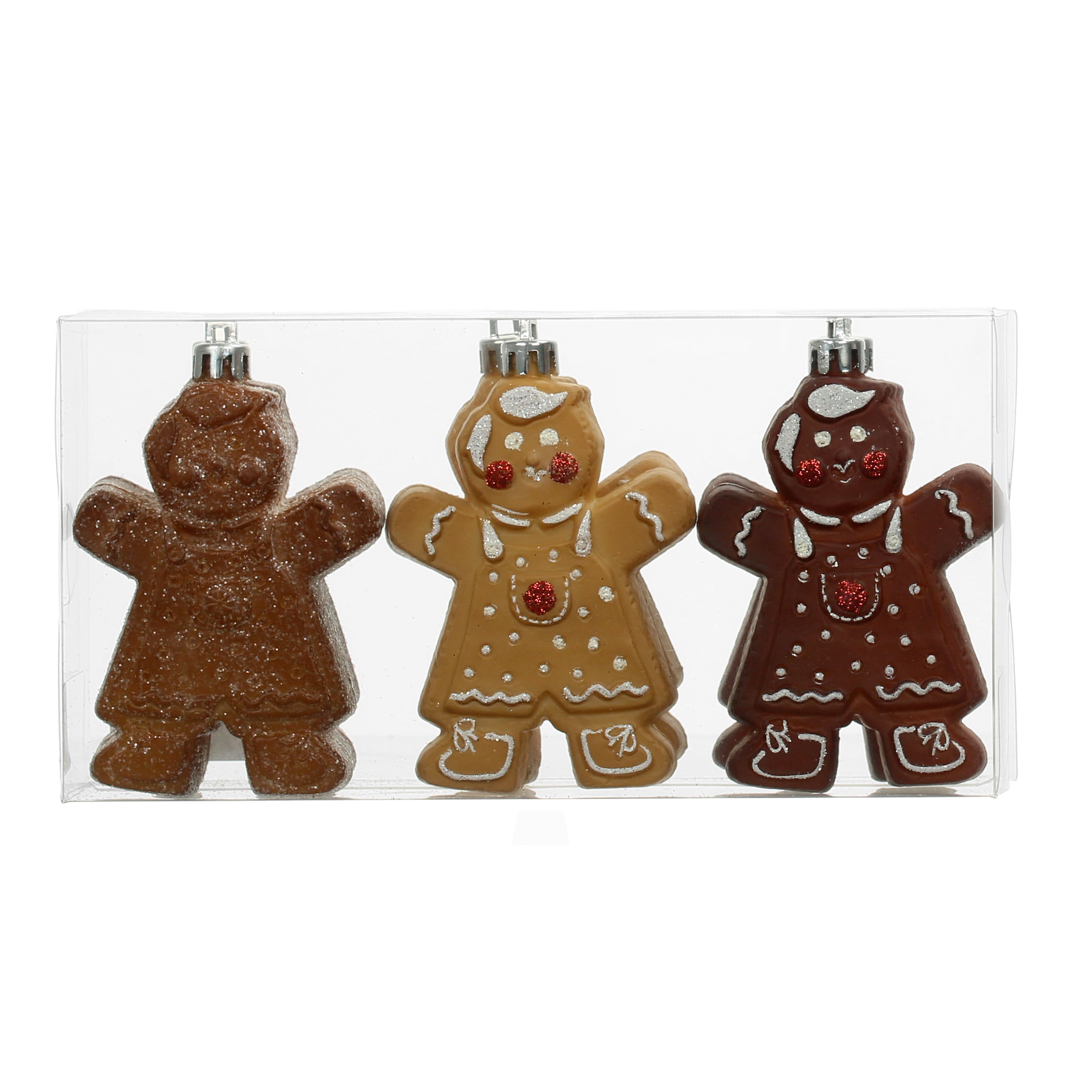 6 Pack 95mm Gingerbread Shatterproof Ornaments by Ashland®