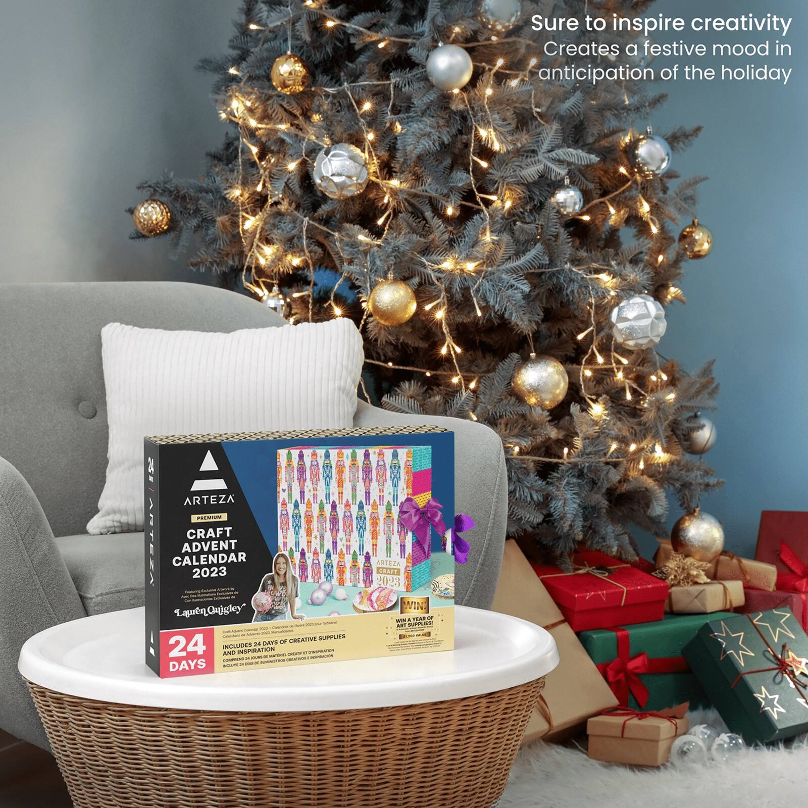 Arteza® 24 Day Nutcracker Fine Art Christmas 2023 Advent Calendar