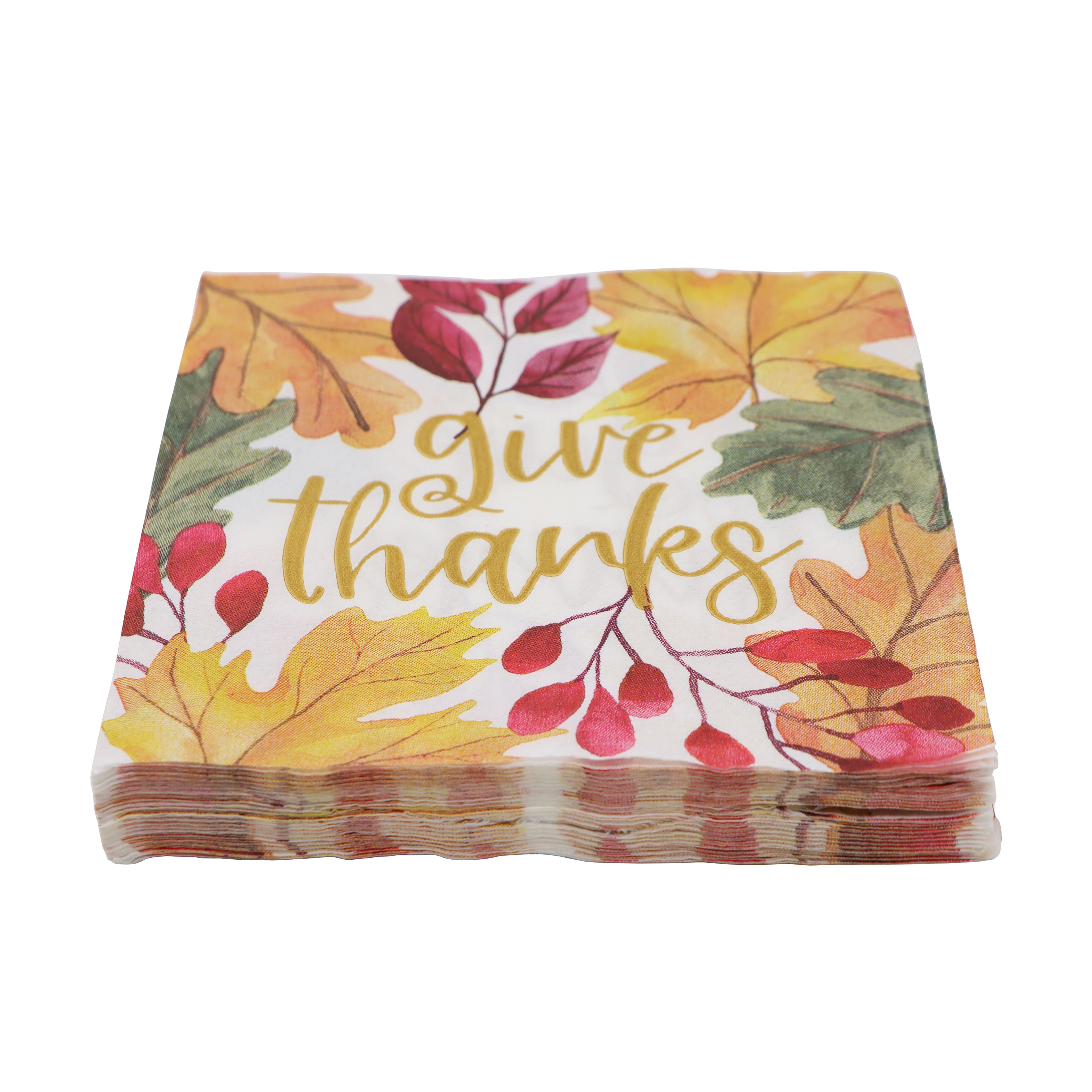 Give Thanks Paper Beverage Napkins, 20ct. by Celebrate It&#x2122;