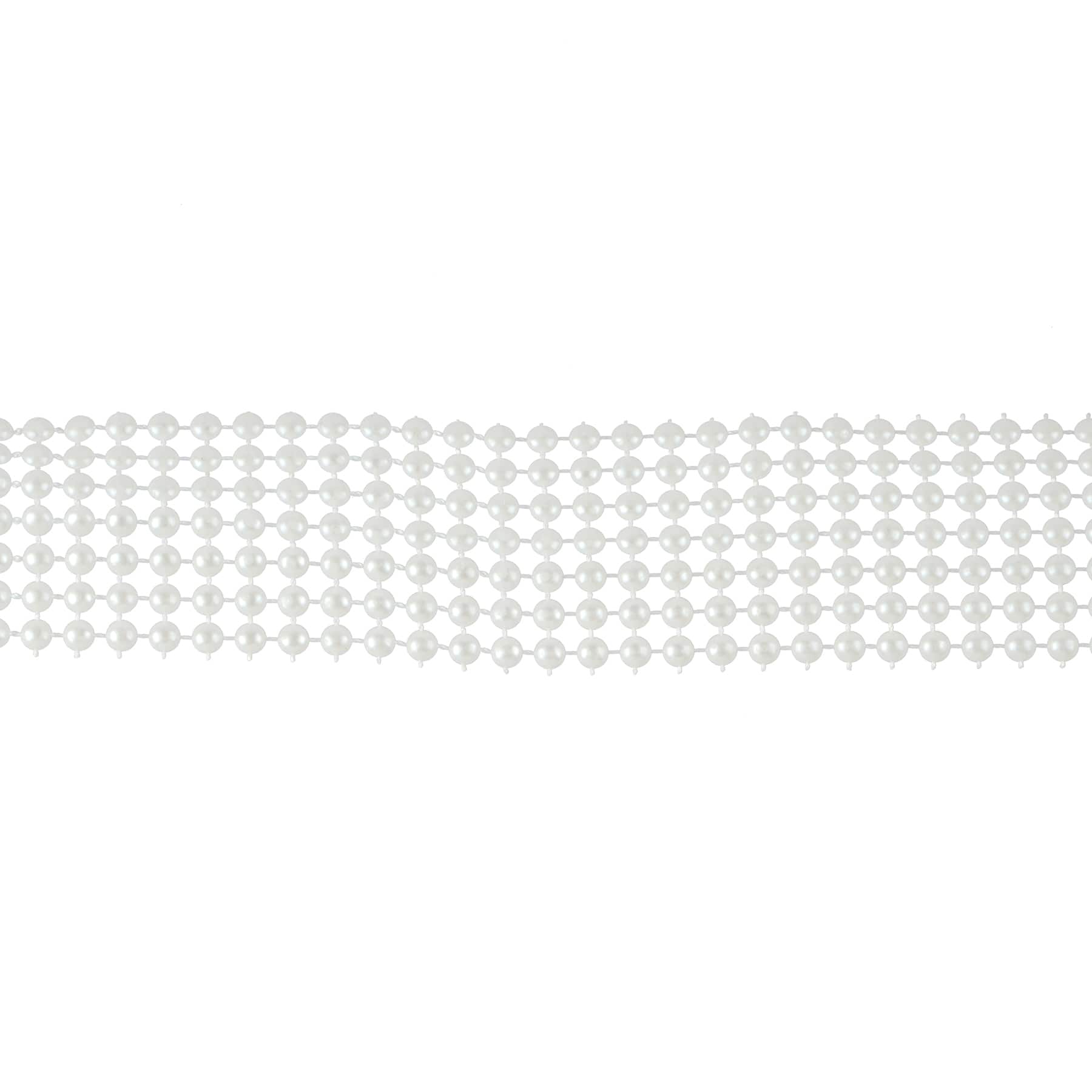 1 3/8&#x22; White Pearl Mesh Trim by Celebrate It&#xAE;
