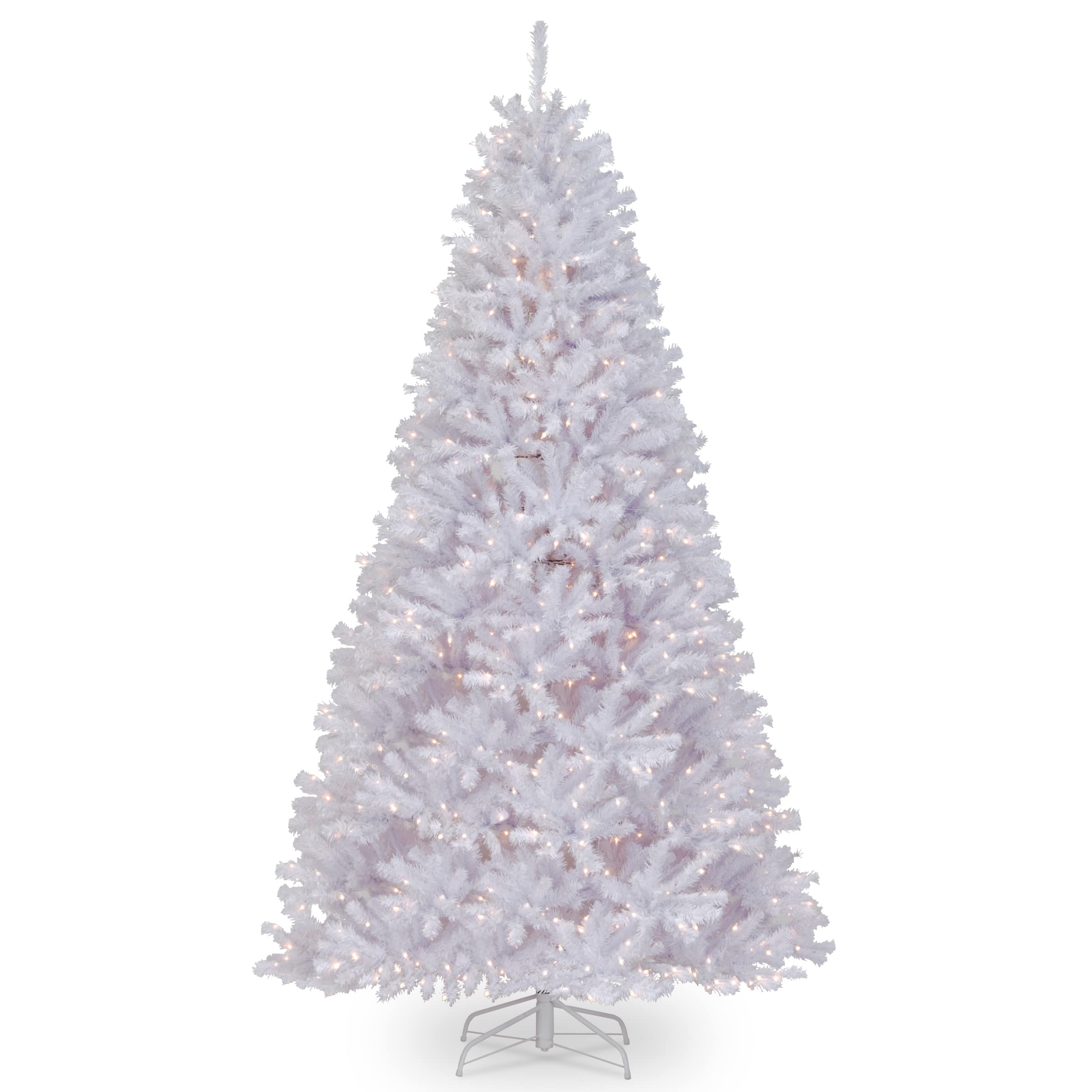 9ft. Pre-Lit North Valley® White Spruce Artificial Christmas Tree, Clear Lights