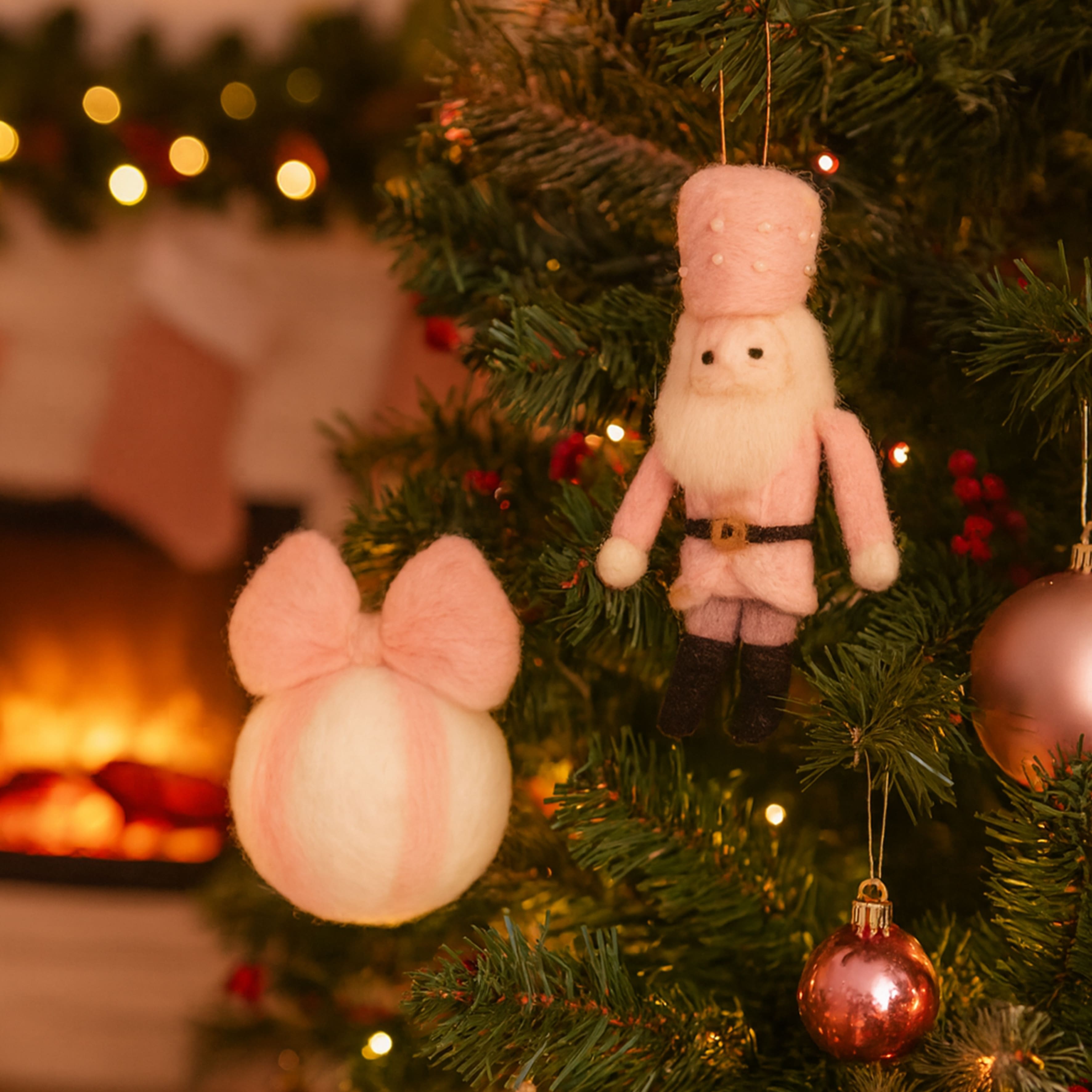 Christmas Pink Nutcracker Felting Kit by Loops &#x26; Threads&#xAE;
