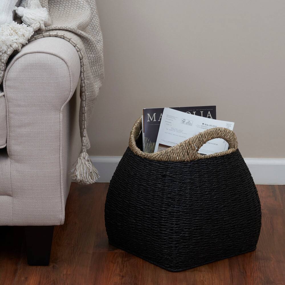 Household Essentials Black Basket with Handles
