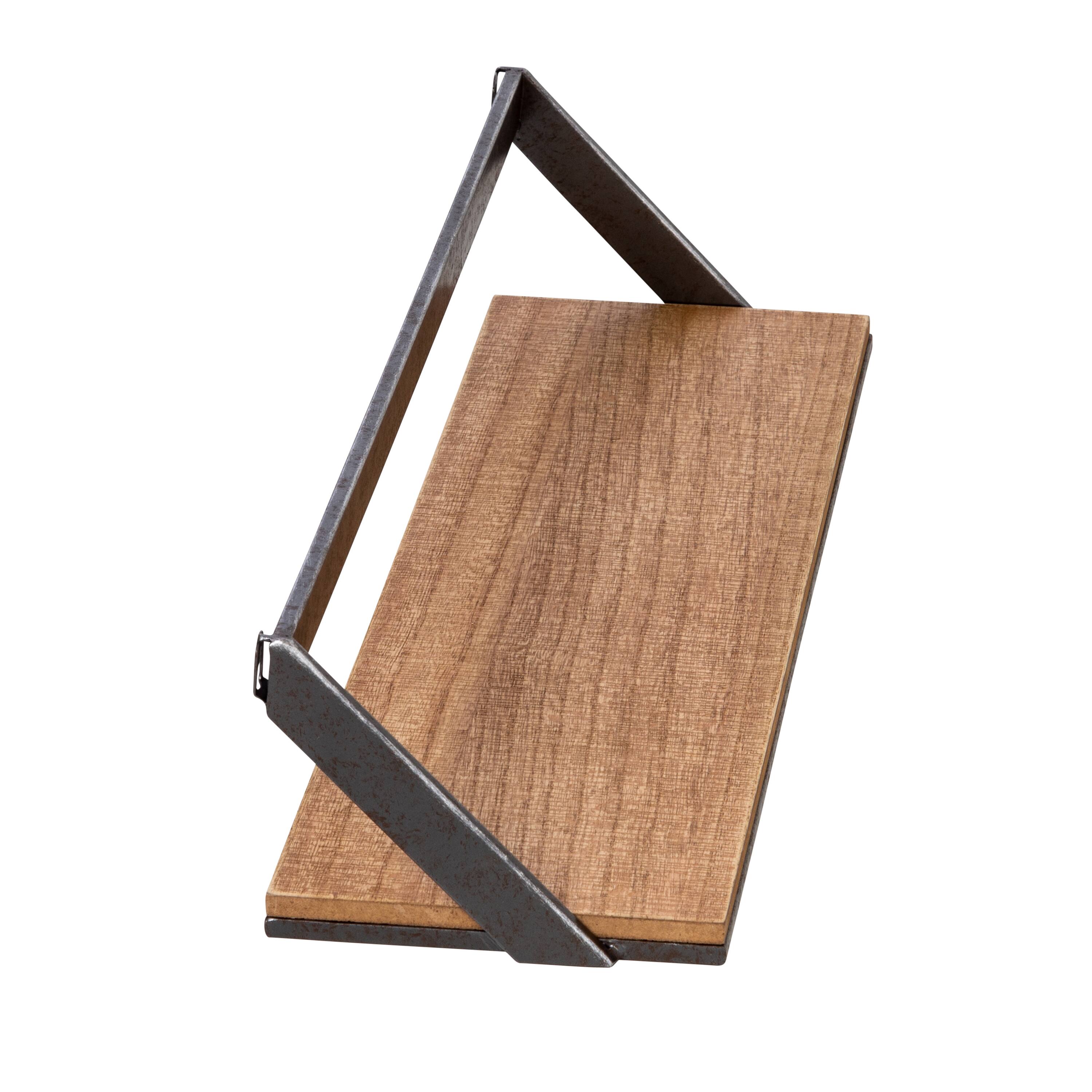 Honey Can Do Floating Decorative Metal & Wood Wall Shelves, 3ct.