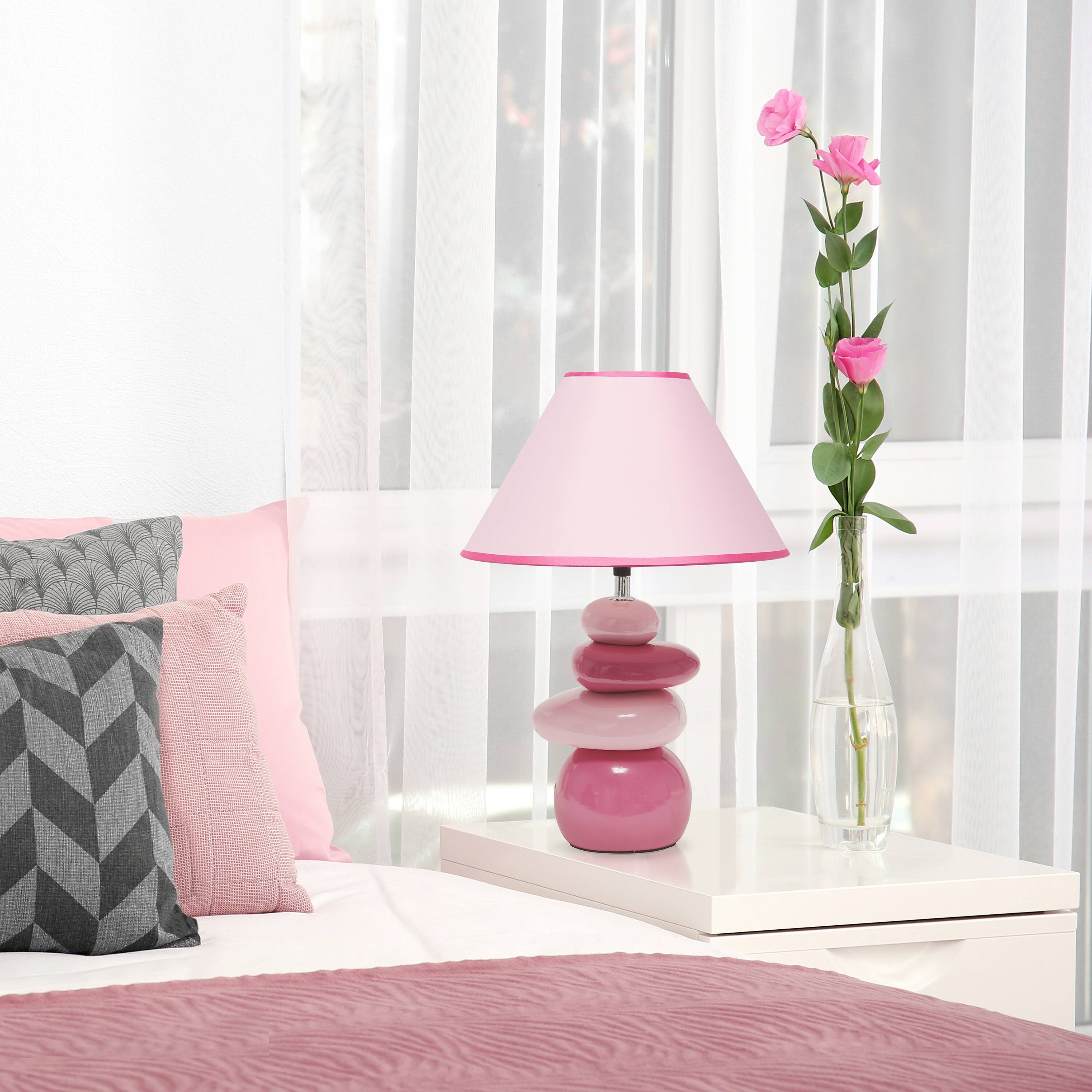 Simple Designs 17.5&#x22; Ceramic Stone Table Lamp