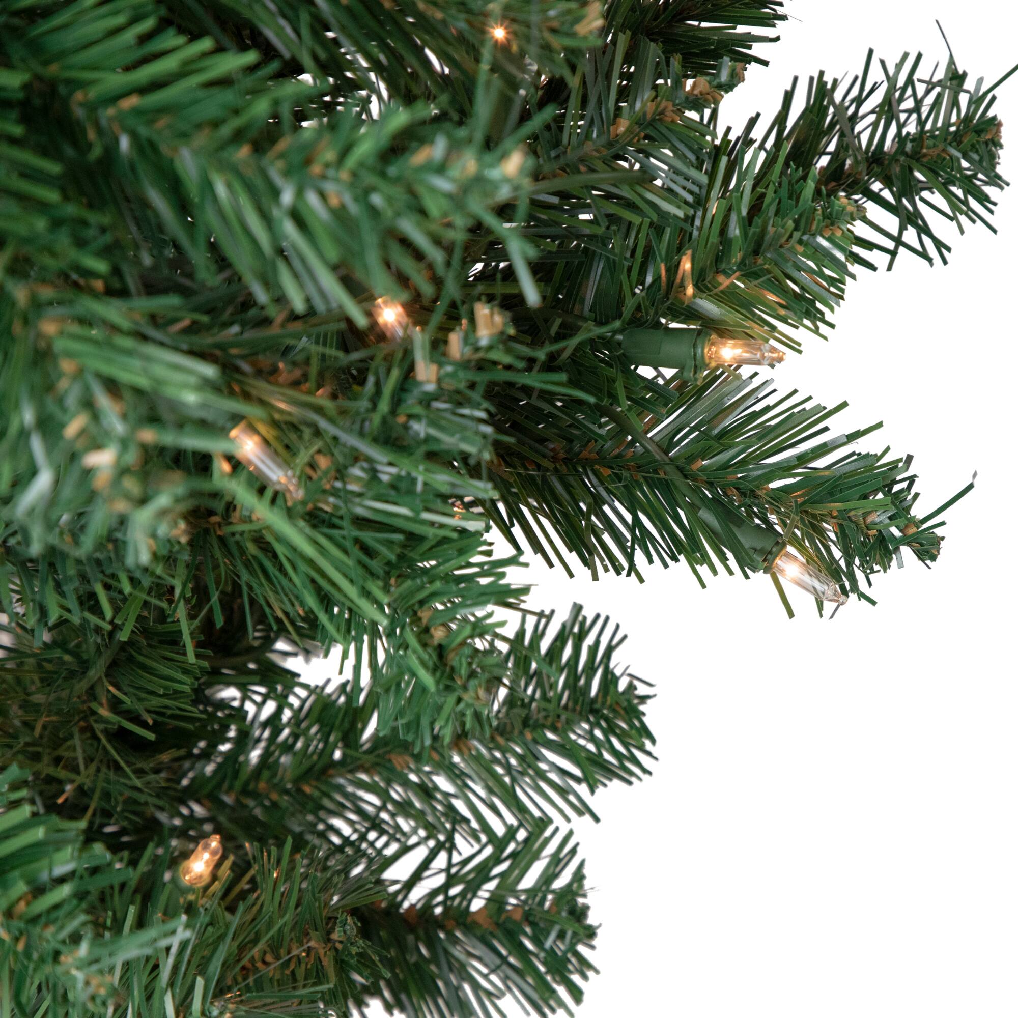 7.5ft. Pre-Lit Green Upside Down Spruce Artificial Christmas Tree, Clear Lights